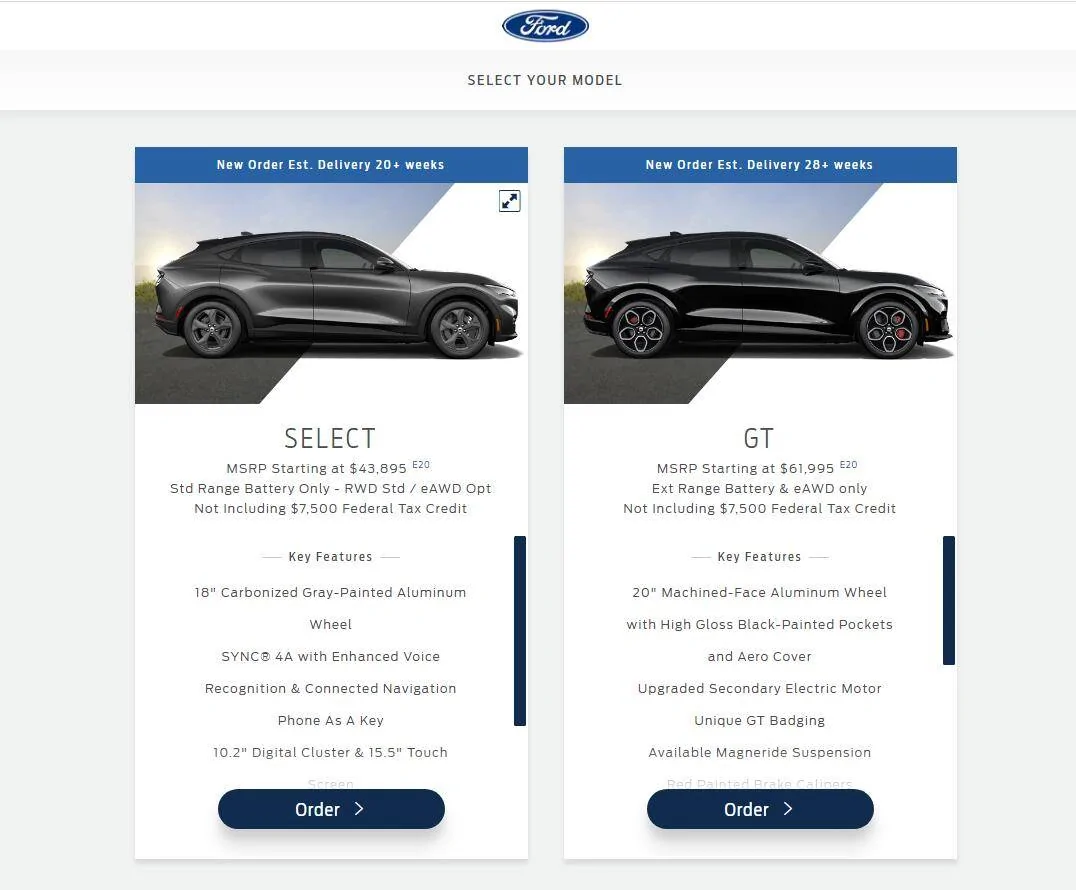 Ford Mustang Mach-E Delivery time for Gt? 28 weeks