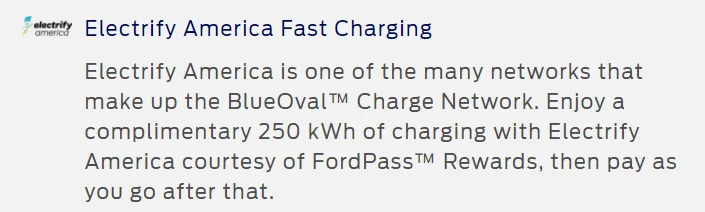 Ford Mustang Mach-E Fordpass Charging : $18.06 session fee charged at EA location using plug and charge 1646861620458