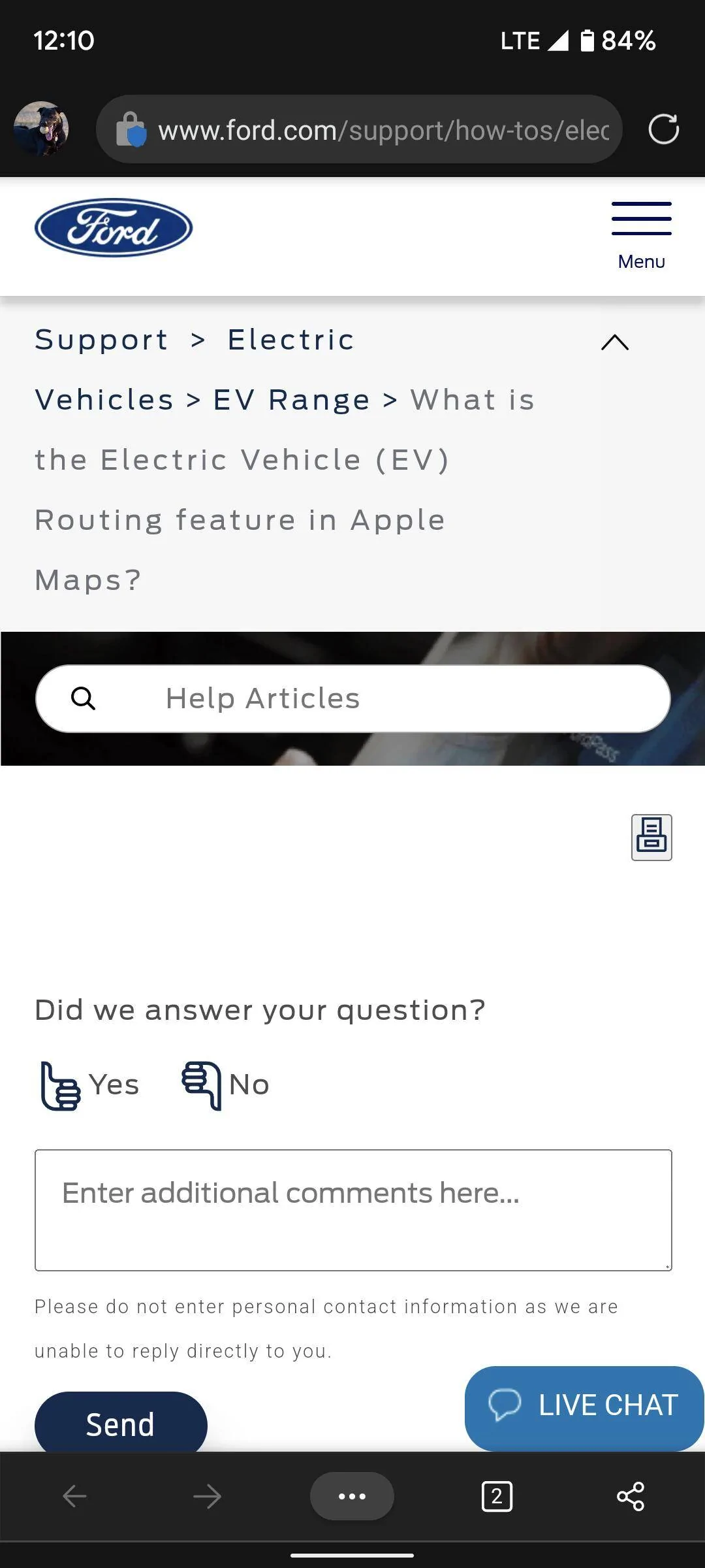 Ford Mustang Mach-E EV Routing For Apple Maps Now Available Via Carplay & SYNC in Mach-E Screenshot_20220317-121019