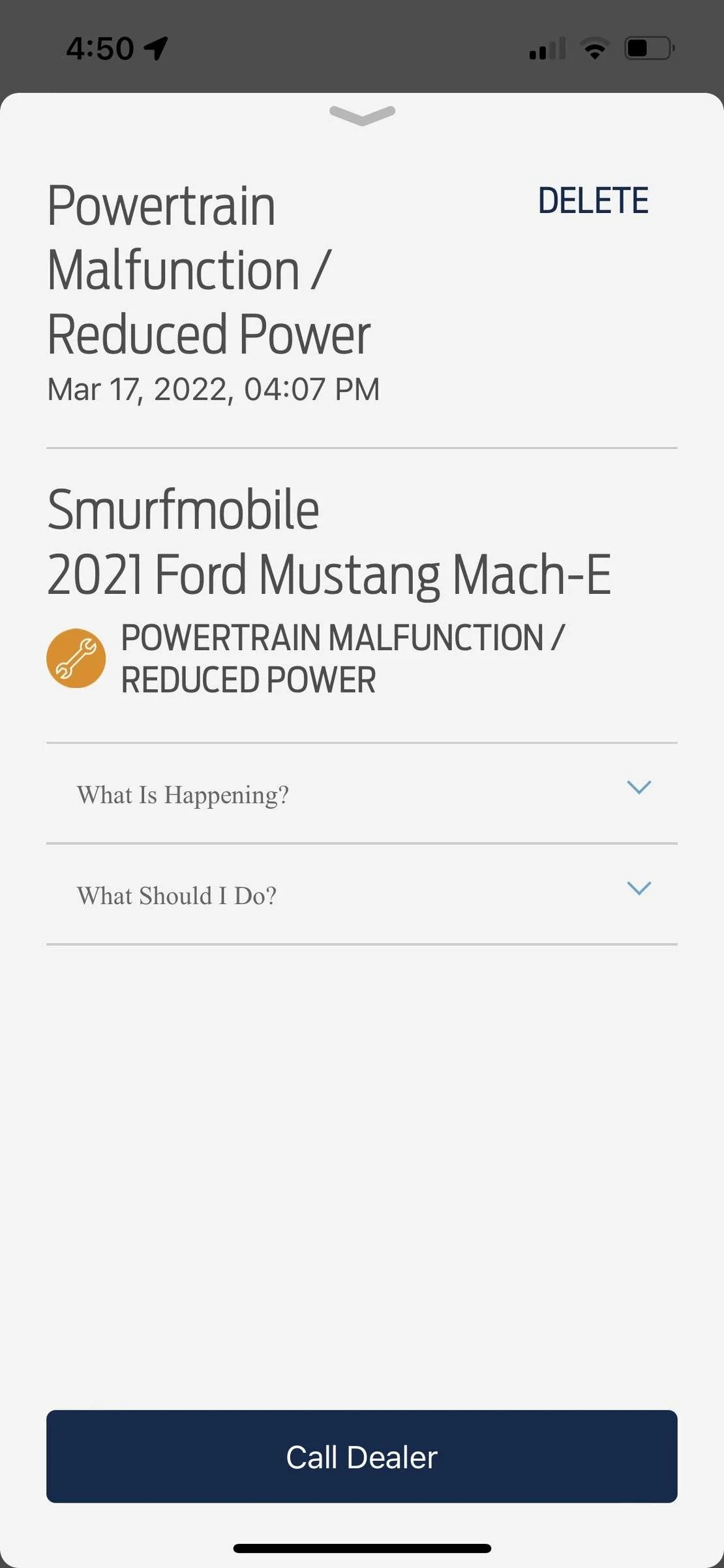 Ford Mustang Mach-E Powertrain malfunction/ Reduced Power A1A70B13-F5A7-4A83-AB07-339943C98EEE