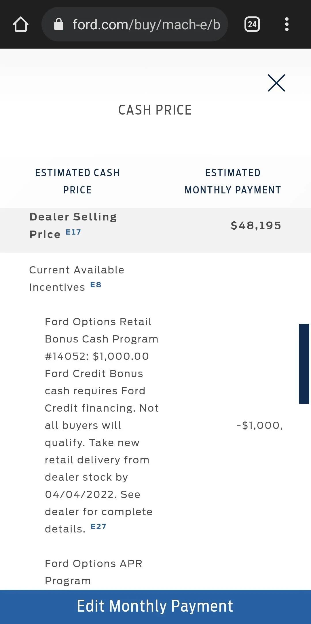 Ford Mustang Mach-E "Ford Options" Mach-E Lease vs standard lease - similarities and differences Screenshot_20220325-144719_Chrom