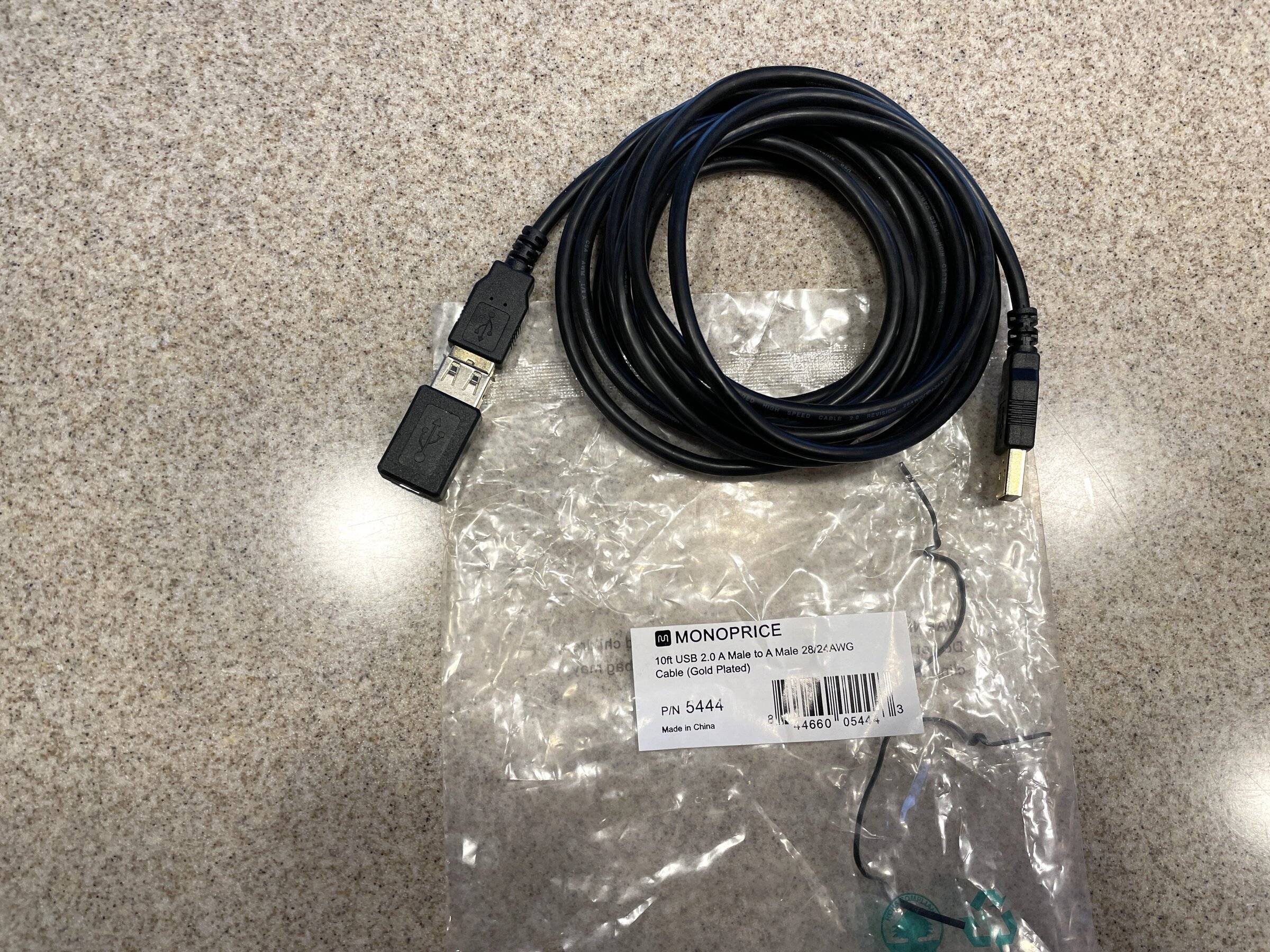 Ford Mustang Mach-E OTA 1.7.1 Stuck, anyone else have issue updating? 10' male to male USB 2.0 cable with 5 pin female adapter.JPG