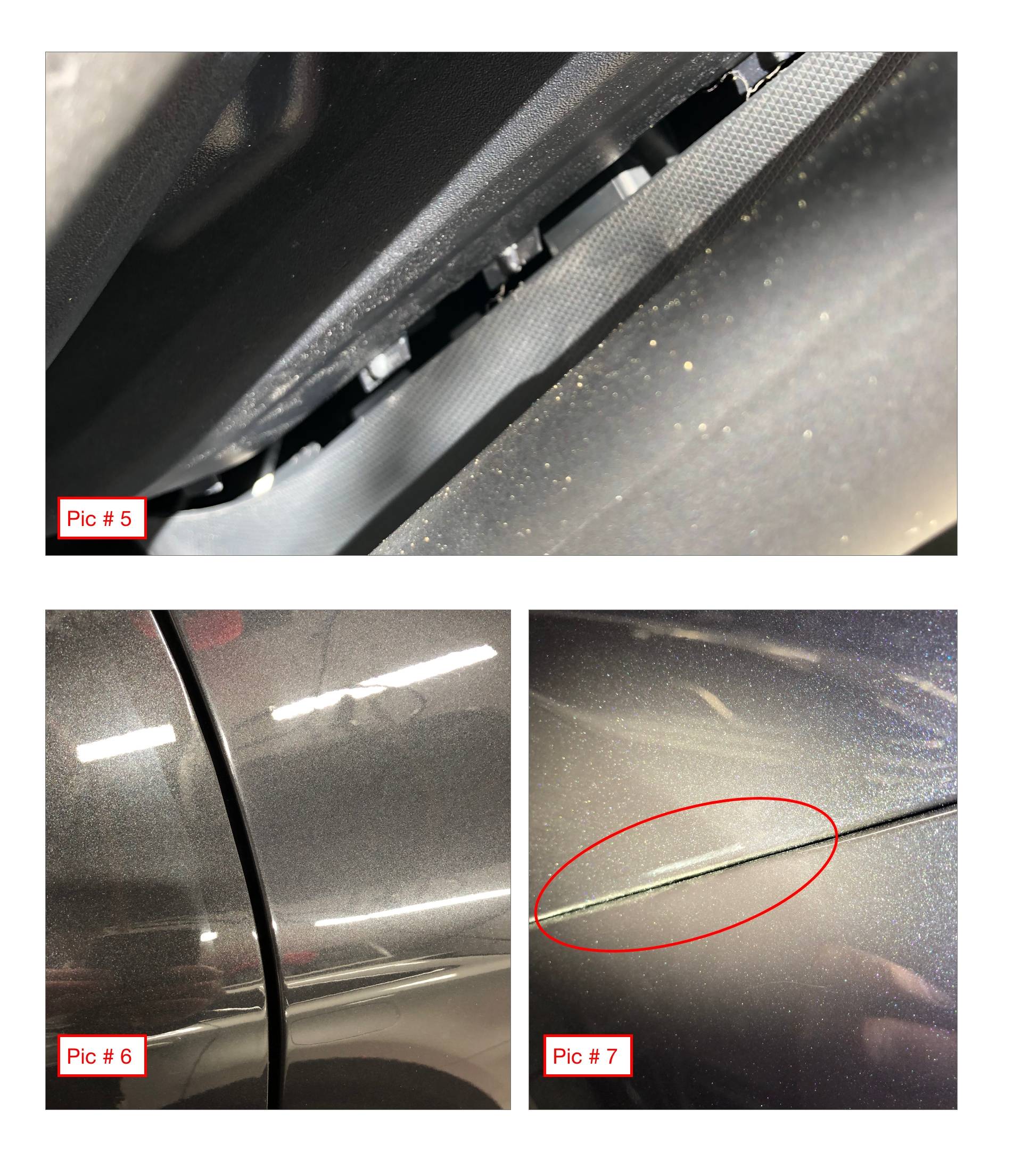 Ford Mustang Mach-E Mach-E Premium DMG color, tailgate misalignment and rear window seal issues Pic 5,6,7
