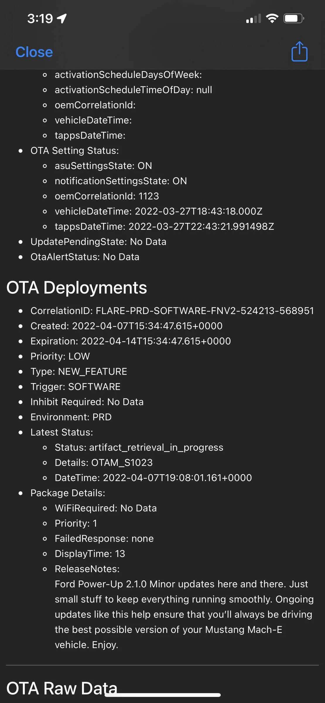 Ford Mustang Mach-E OTA 1.7.1 Stuck, anyone else have issue updating? IMG_7E01FB0BA633-1
