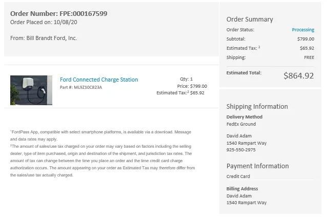 Ford Mustang Mach-E Ford Charging Station Now Available on Fordparts.com 1602521714887