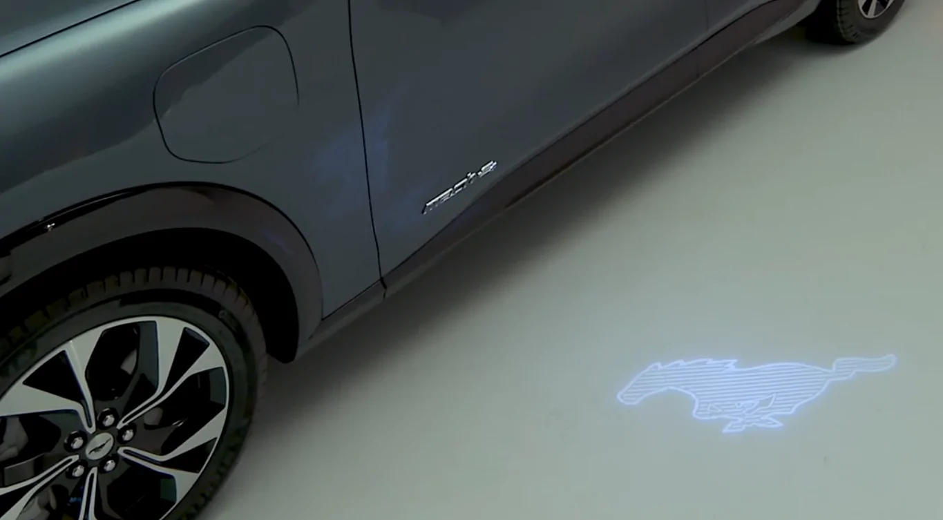 Ford Mustang Mach-E First Look at Mach-E Mustang E-Pony Projector Lamp Graphic 1602618930008