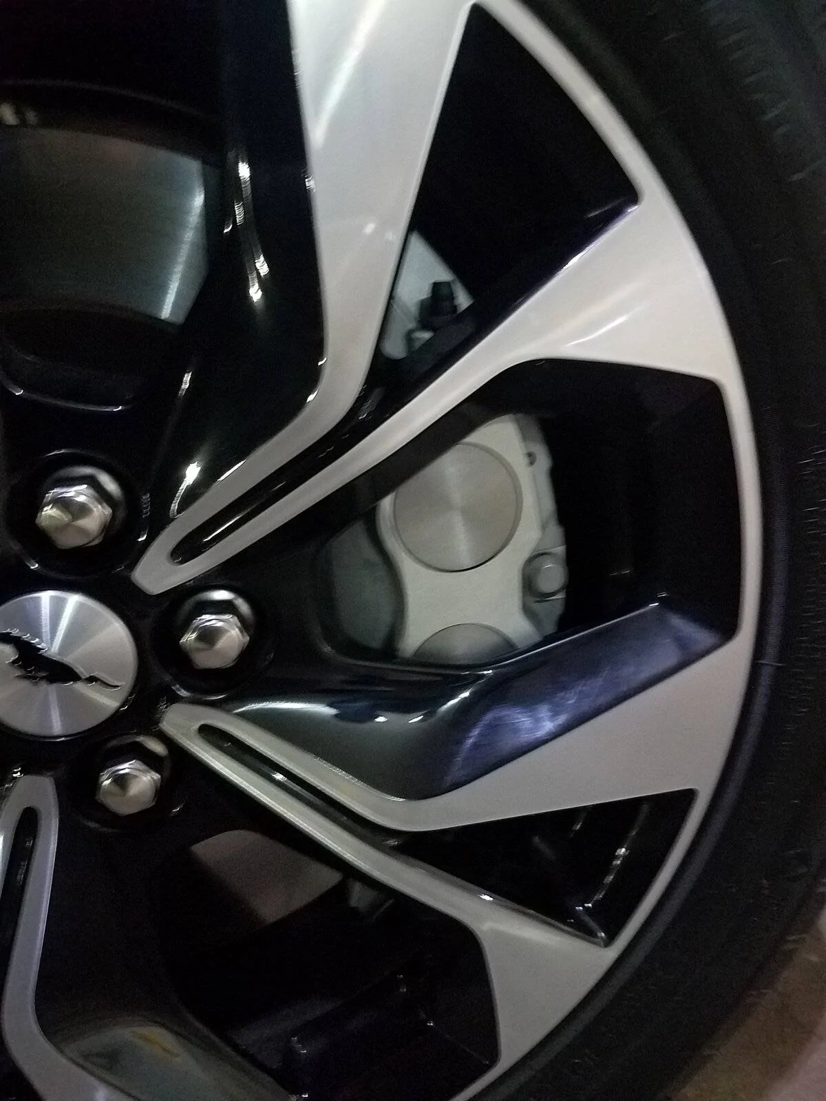 Ford Mustang Mach-E Mach-E 4x (Star White / Gray Interior) sighted at Phoenix dealership, with a look at range figures 20201017_201940