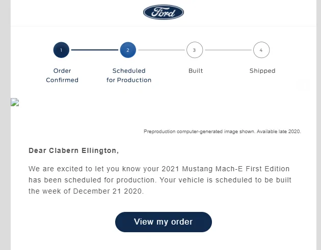 Ford Mustang Mach-E Allocation Spot and Scheduled for Production? 1603395513511