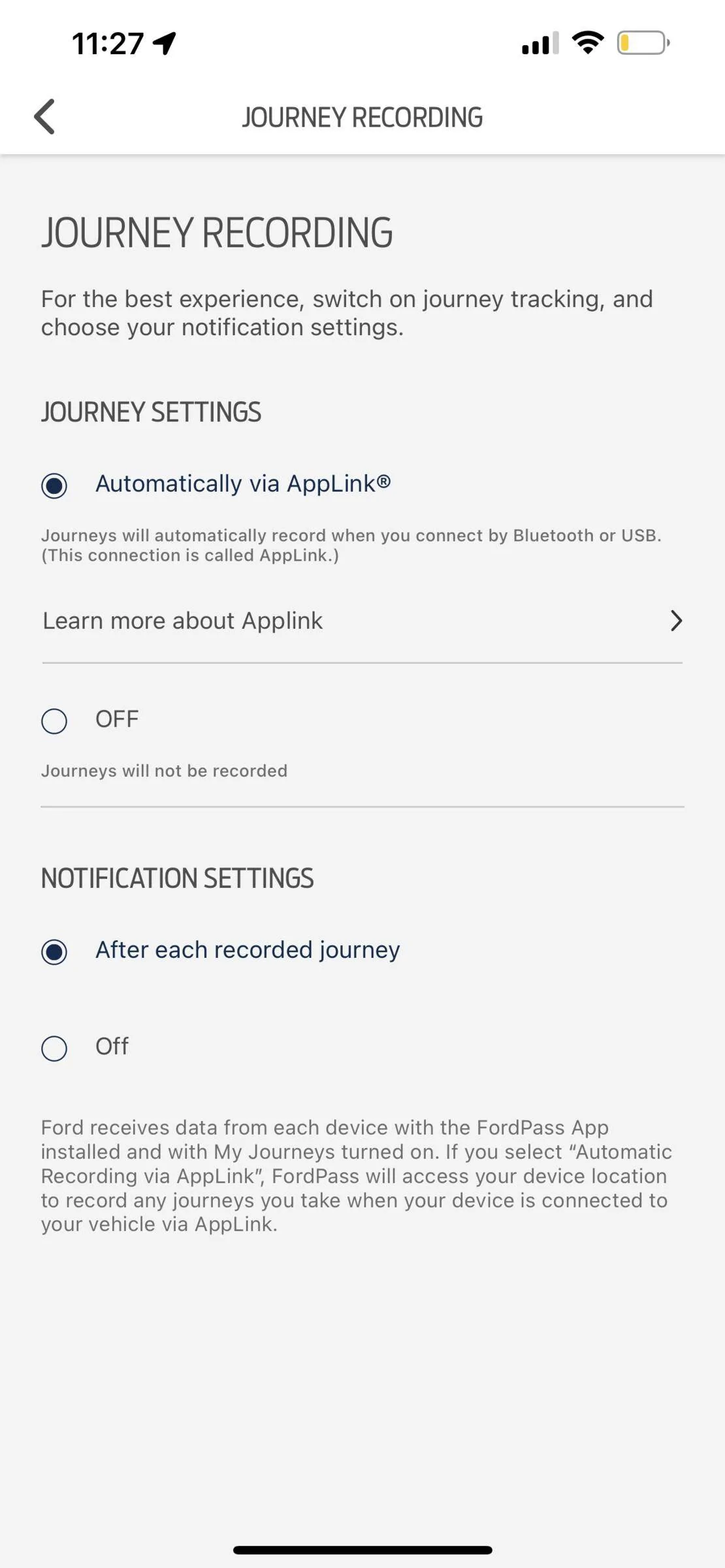Ford Mustang Mach-E Journeys- how do I set it up? 04281583-2C54-4887-A6EE-5CA4B7E55616