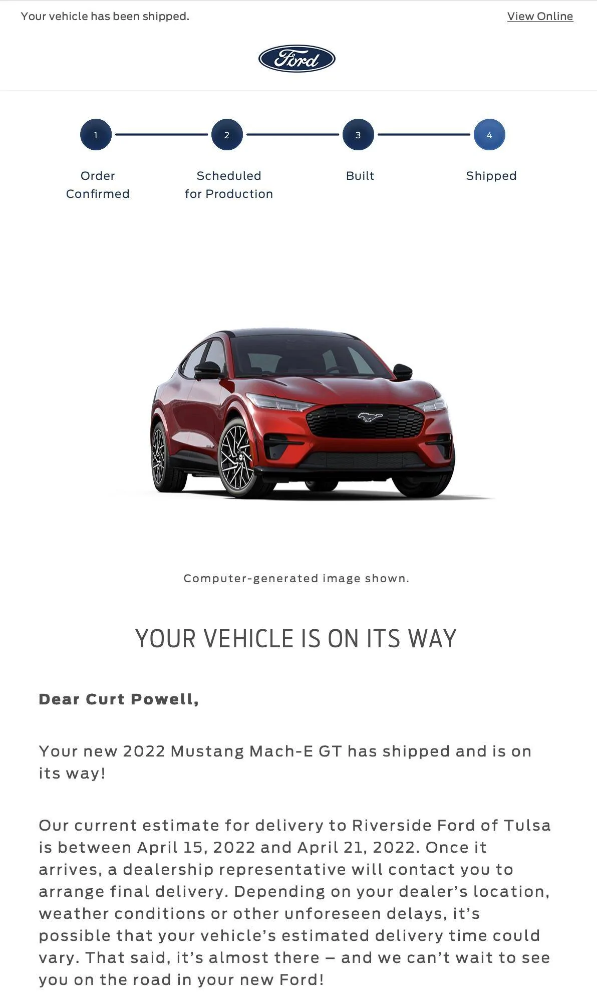 Ford Mustang Mach-E 01/03/22 Build Week Chat Screen Shot 2022-04-08 at 7.21.20 AM