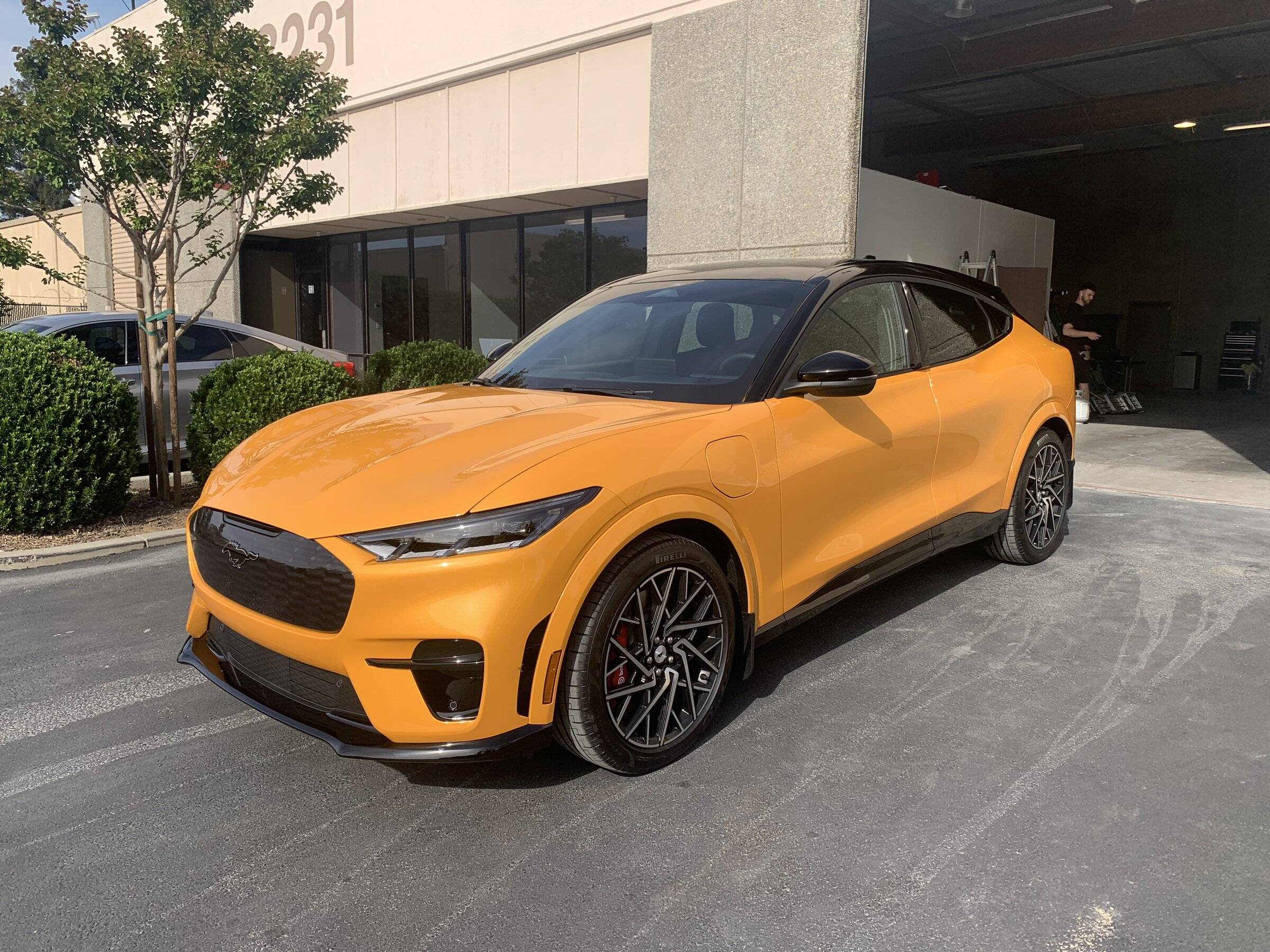 Ford Mustang Mach-E Cyber Orange w/ PPF & Hatch Wrapped Gloss Black D1910870-F74B-4E4E-8C91-8369AB39D803