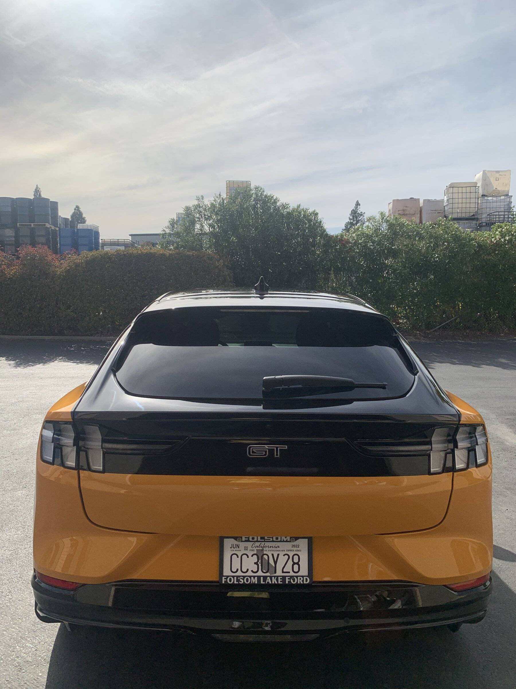 Ford Mustang Mach-E Cyber Orange w/ PPF & Hatch Wrapped Gloss Black 9BAD9EFB-E842-4309-A239-4AE9BAB55104