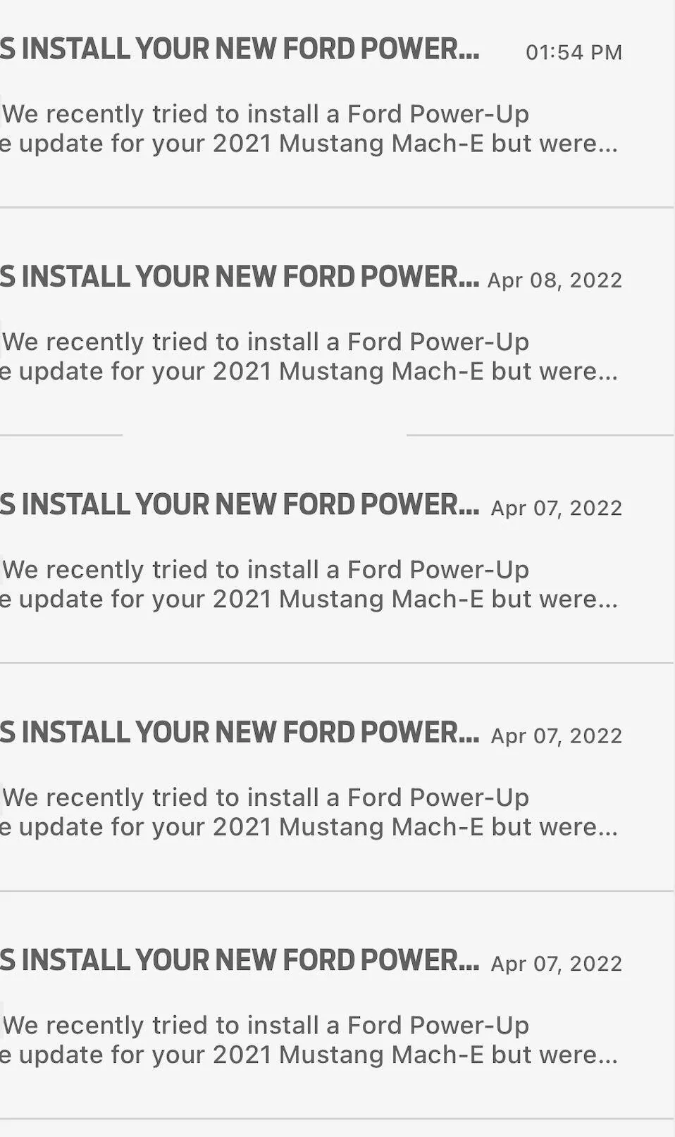 Ford Mustang Mach-E TSB 22-2117 - Fix for Stuck Power-Up 1.7.1 Update 1649530164696
