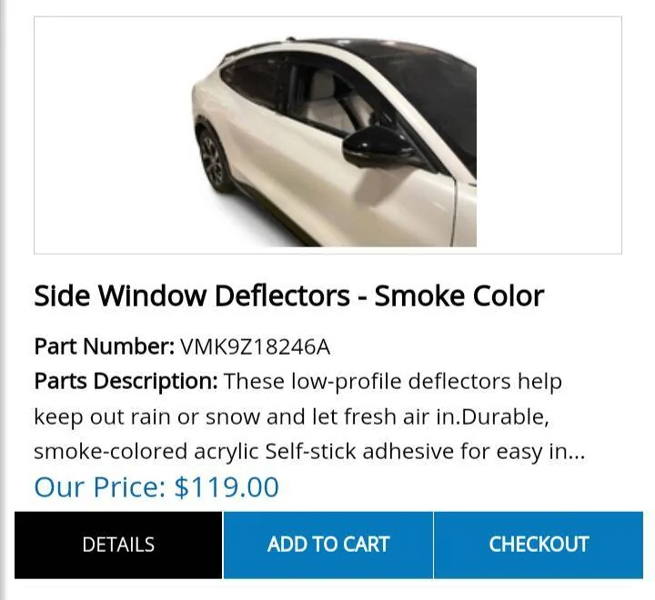 Ford Mustang Mach-E Anyone install Side Window Deflectors? Screenshot_20220411-101039-846
