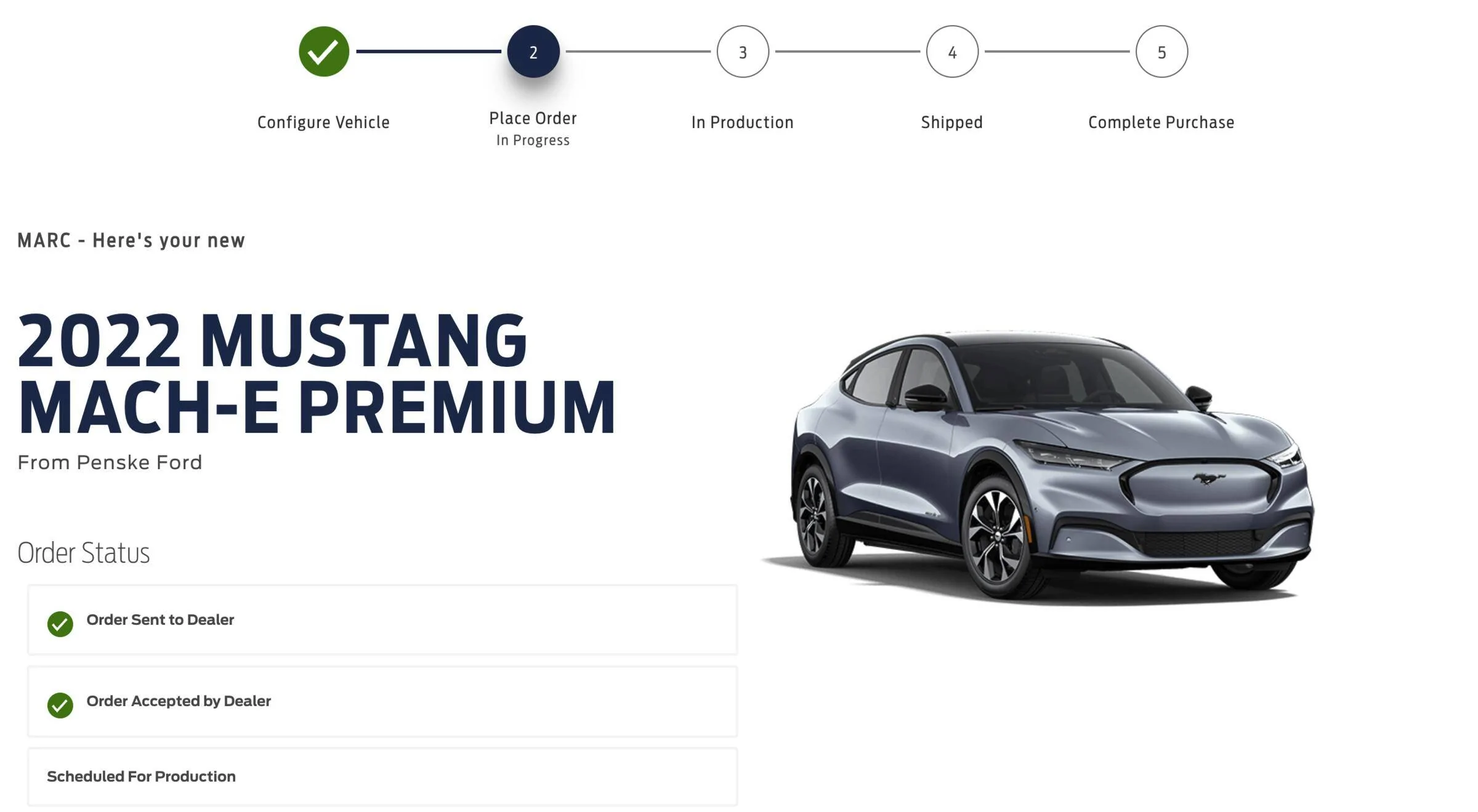 Ford Mustang Mach-E *another* email saying status changed ... but nothing changed? 1649809094039