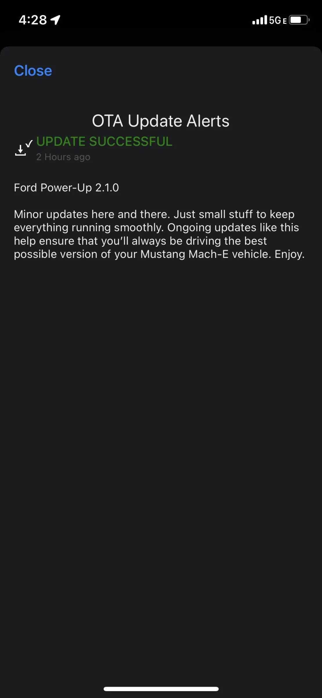 Ford Mustang Mach-E OTA 1.7.1 Stuck, anyone else have issue updating? 20220414_202827000_iOS