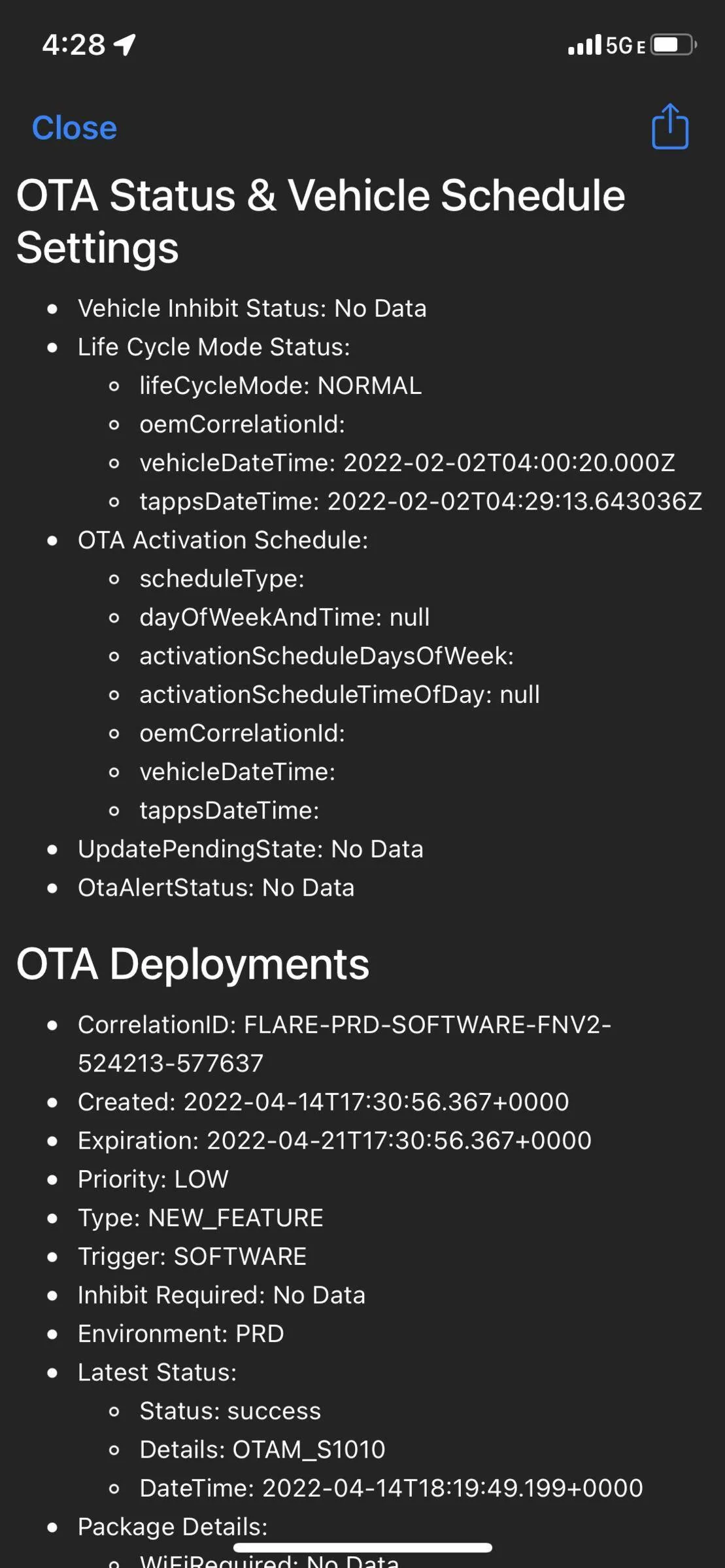 Ford Mustang Mach-E OTA 1.7.1 Stuck, anyone else have issue updating? 20220414_202839000_iOS