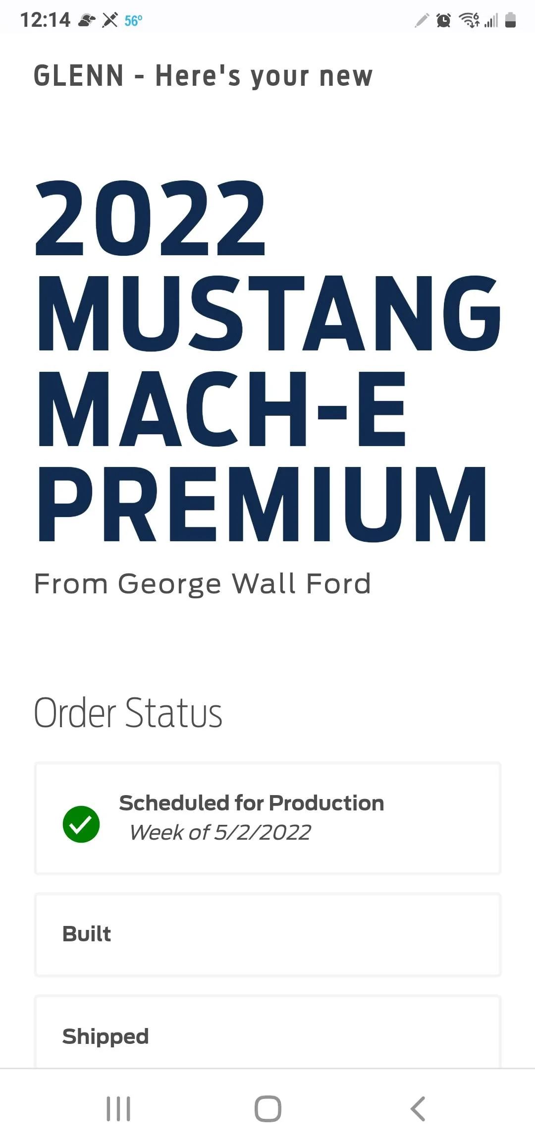 Ford Mustang Mach-E Thread for people who ordered a 2022 on 10/1 to post adventures Screenshot_20220415-001456_Chrom