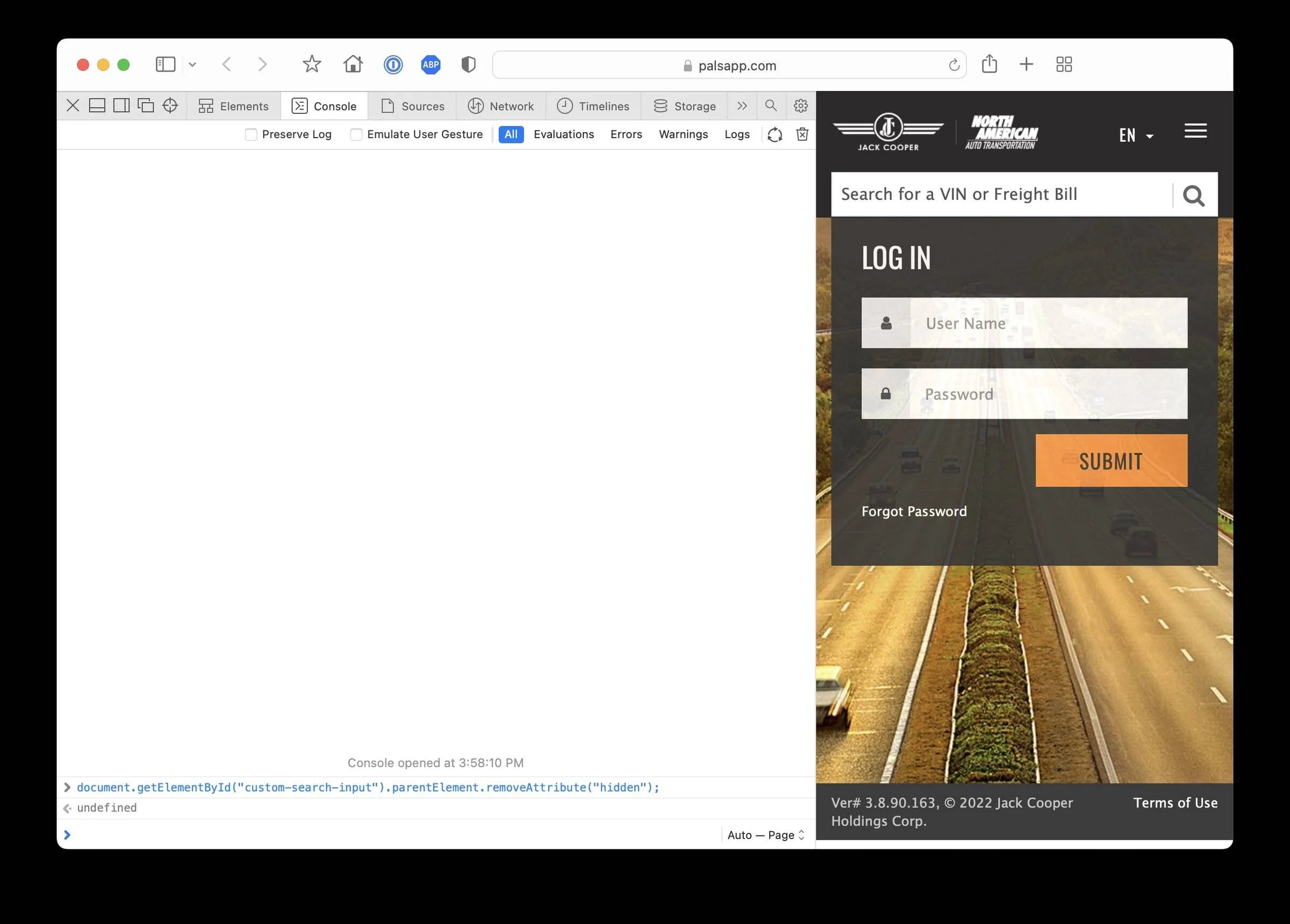 Ford Mustang Mach-E Hacking Palsapp with Safari (MacOS) Screen Shot 2022-04-27 at 3.59.08 PM
