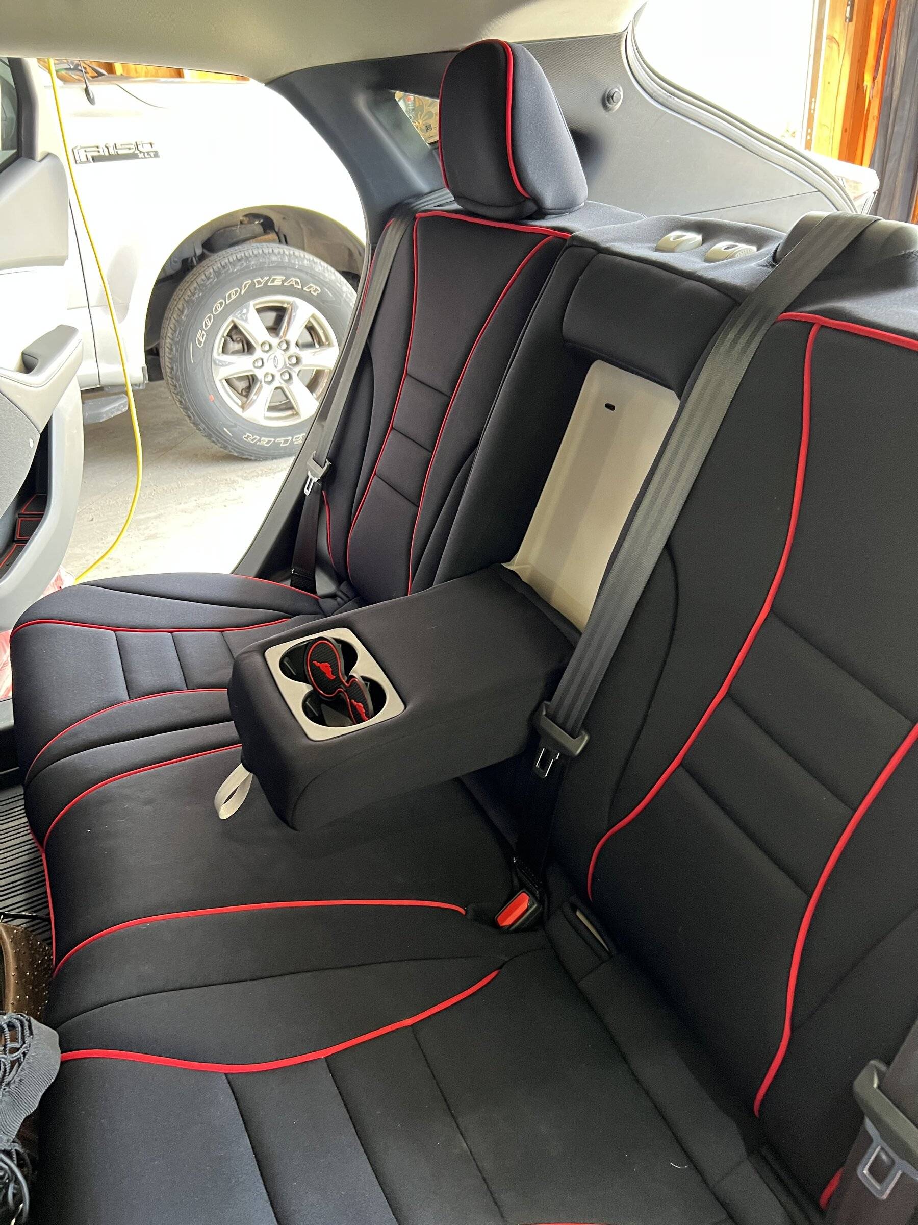 Ford Mustang Mach-E Wet Okole Seat Covers Installed 1A009657-C844-49C0-884F-86272F7308DF