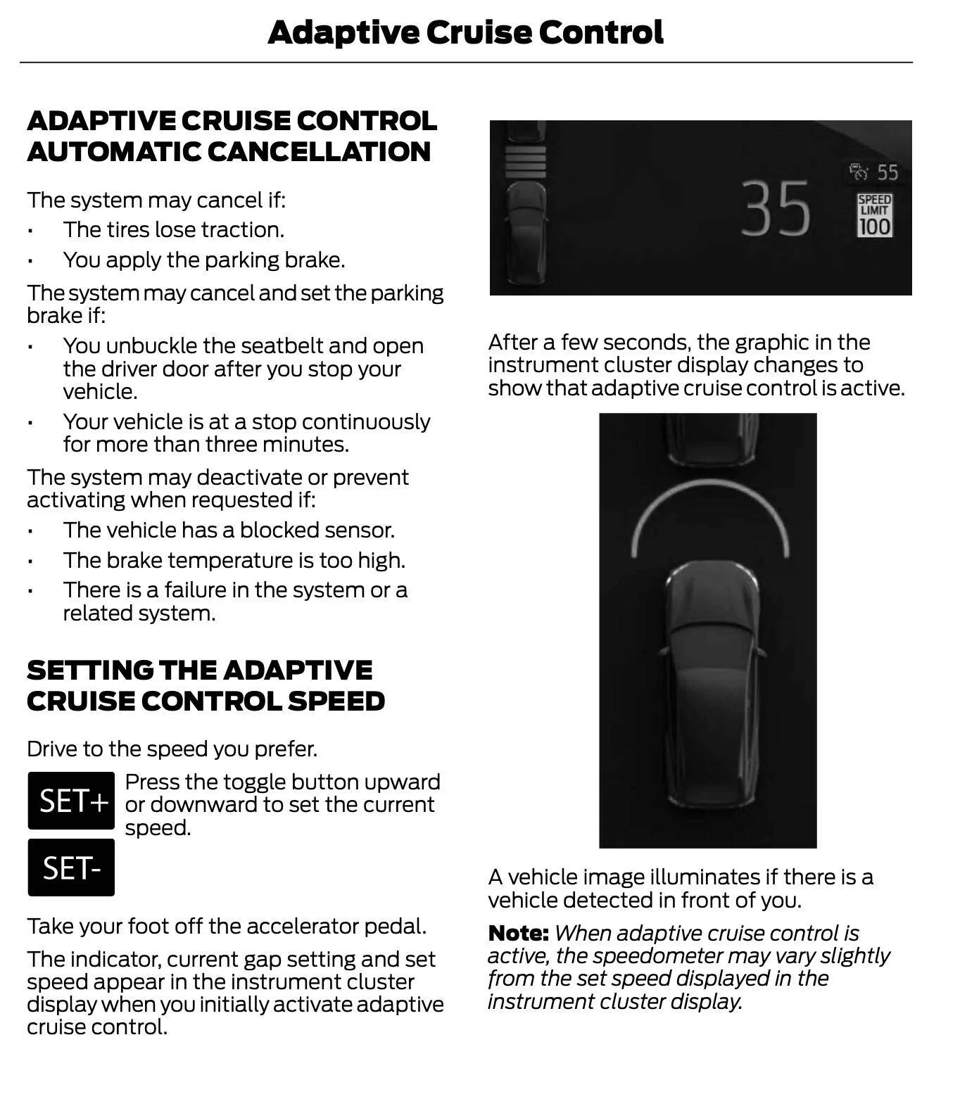 Ford Mustang Mach-E Adaptive cruise control symbols Screen Shot 2022-04-28 at 22.03.04
