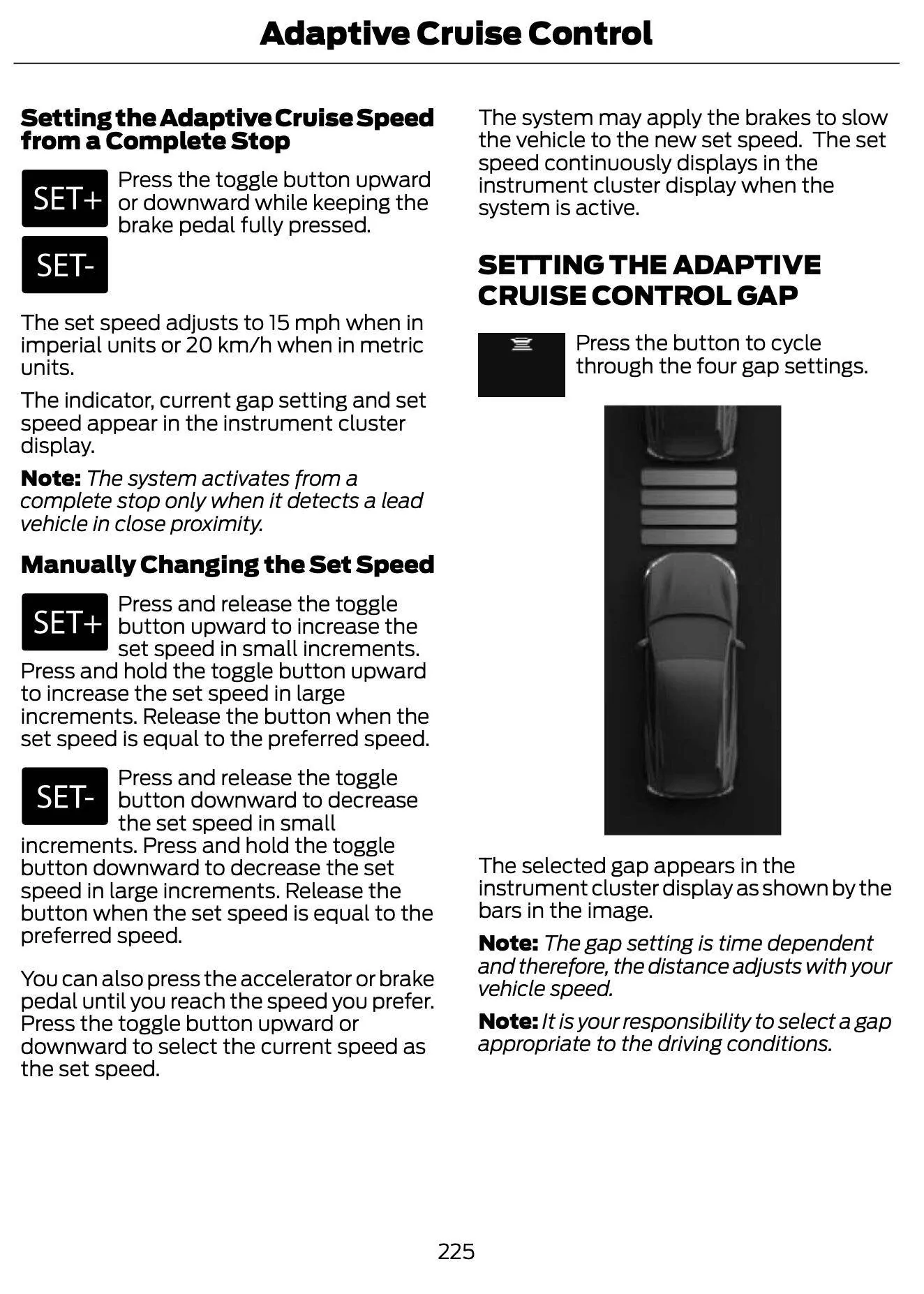 Ford Mustang Mach-E Adaptive cruise control symbols Screen Shot 2022-04-28 at 22.03.46