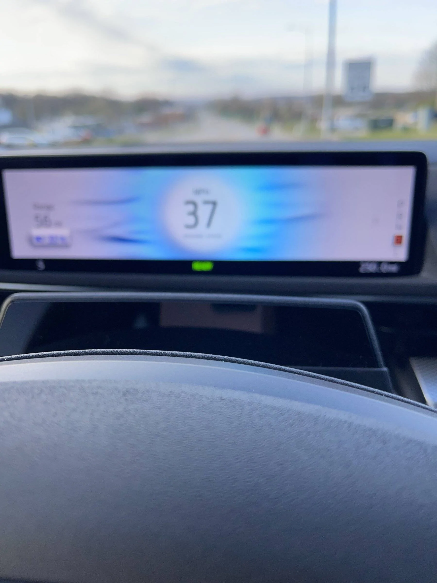 Ford Mustang Mach-E Why does the color of the speed display in the car turns to a blue? E2B7530D-EA02-4C75-B4D4-E11B8013CE87