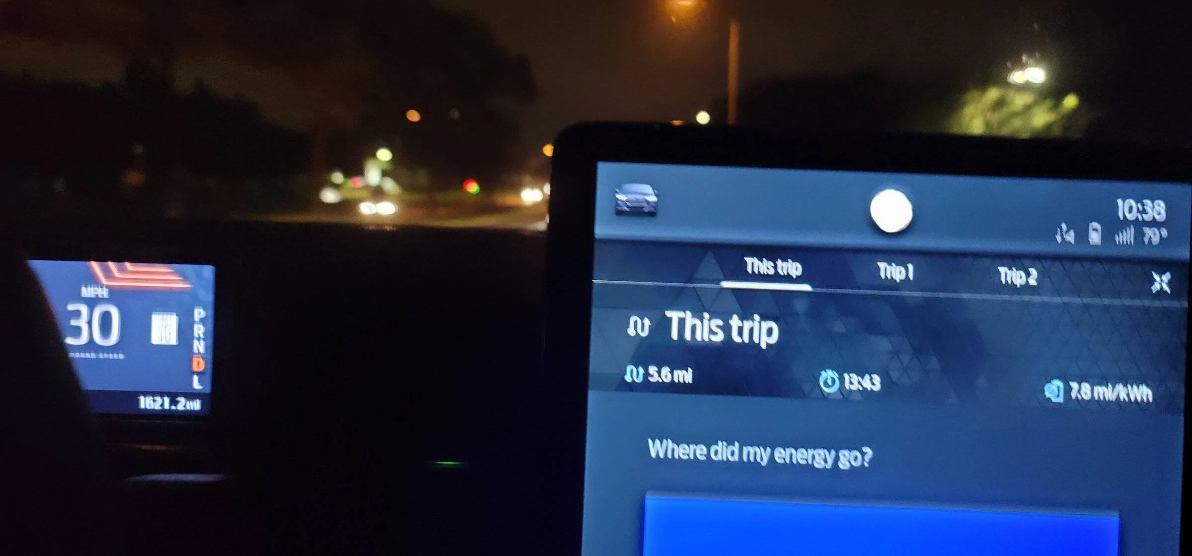 Ford Mustang Mach-E Unbridled mode gives more range. 369 miles at 100% 20220504_223822