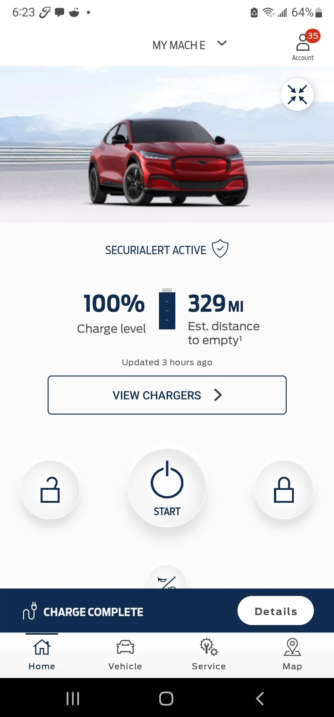 Ford Mustang Mach-E Unbridled mode gives more range. 369 miles at 100% Screenshot_20220419-062328_FordPass