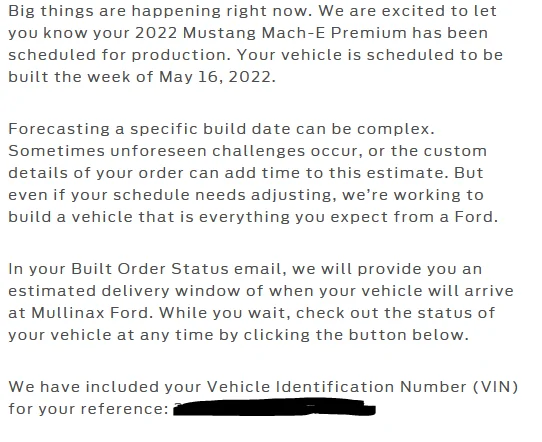Ford Mustang Mach-E 5/16/22 Build Week Adventures 1652191202354