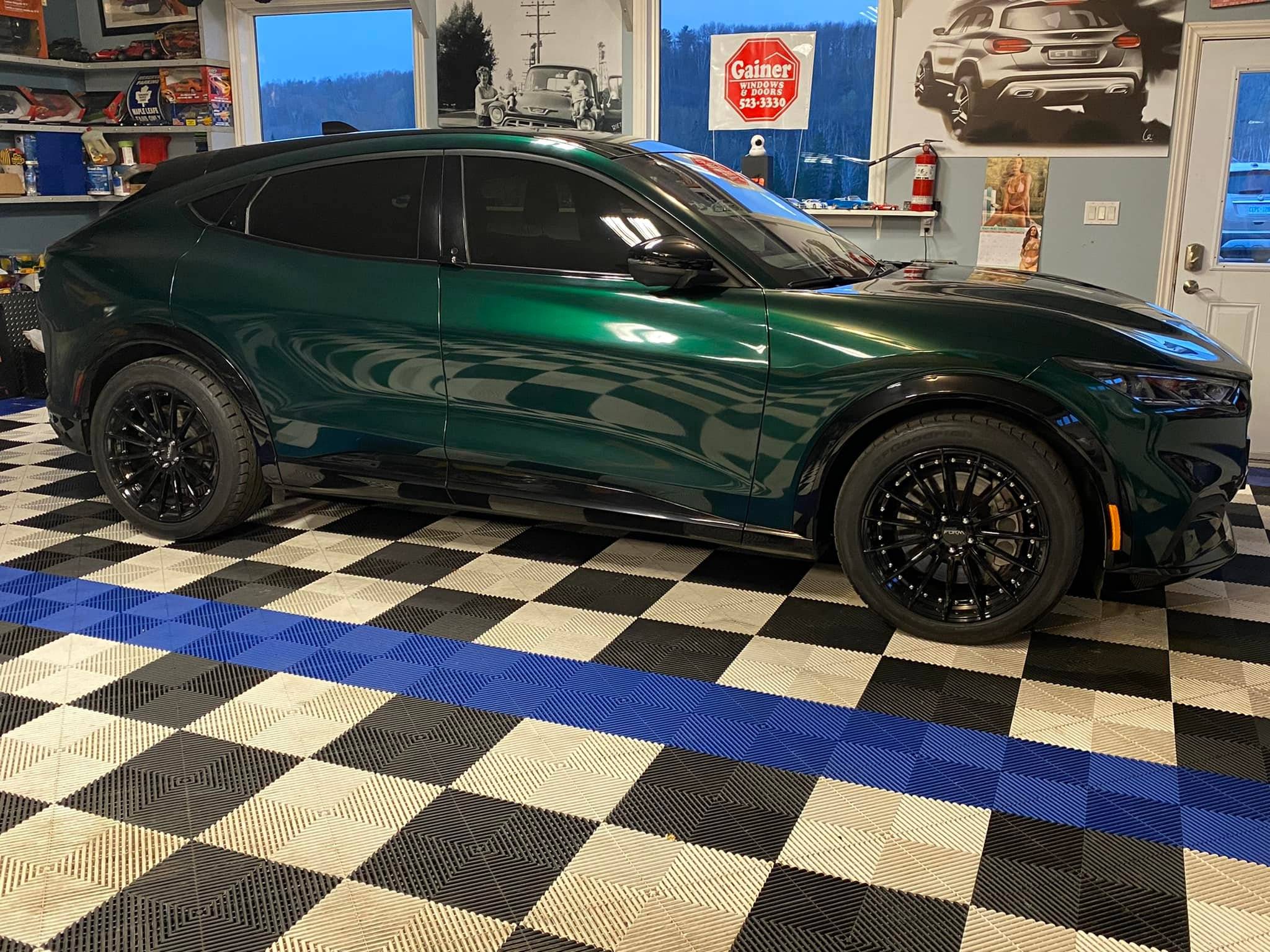 Ford Mustang Mach-E Mach-E Gets Hunter Green Wrap and 20" Wheels Mach-E Teckwrap Hunter Green Wrap and 20%22 Wheels 2