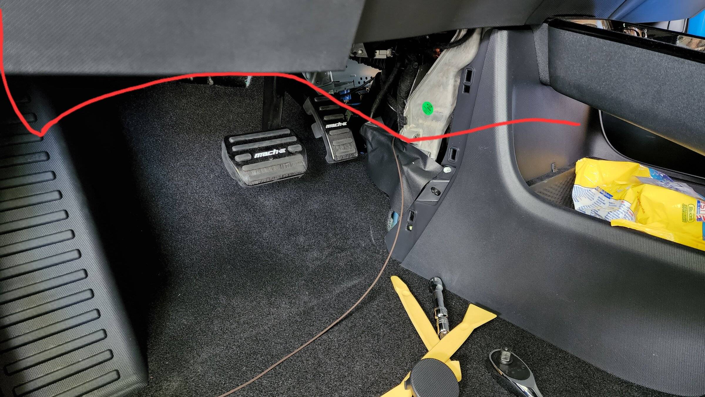 Ford Mustang Mach-E Adding a Physical Interior Liftgate Power Switch 20220515_143337