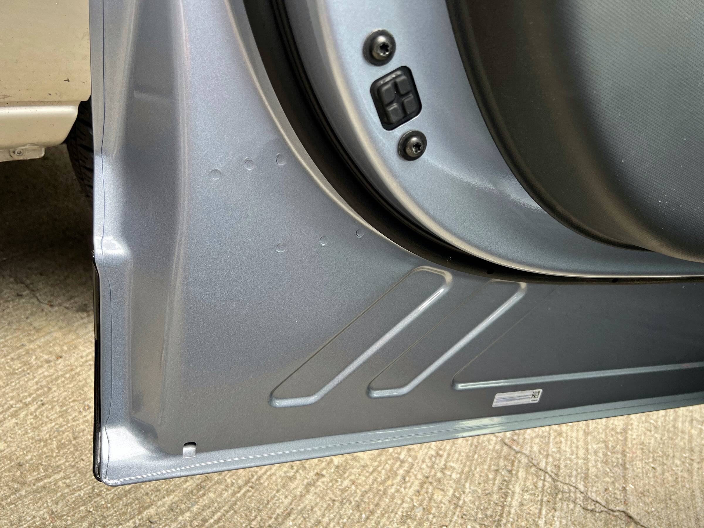 Ford Mustang Mach-E Door bottom interior protection trim IMG_4389.JPG