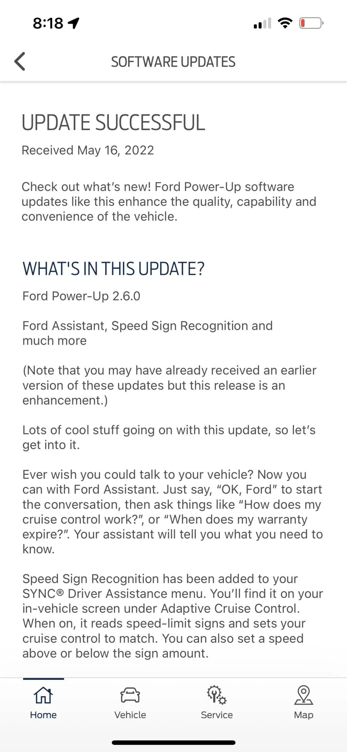 Ford Mustang Mach-E OTA Powerup Software 2.6.0. First update in a while. B373A065-4607-4868-8BAF-082FFD2EDEFF