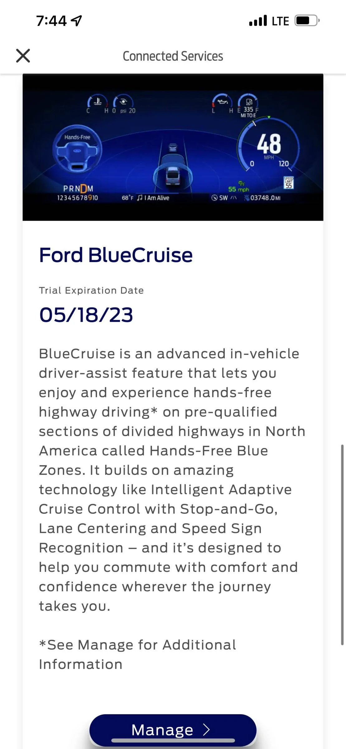 Ford Mustang Mach-E Optional Product Improvement Program 21G01 - BlueCruise Programming 0DBC8F04-EC9C-42A1-8257-F8BD50698176