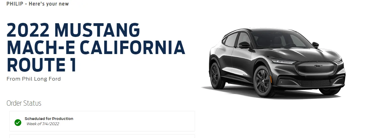 Ford Mustang Mach-E ⏱ Mach-E Scheduling Next Week (5/16) For Build Weeks 7/4 Through 7/25 1652971095891