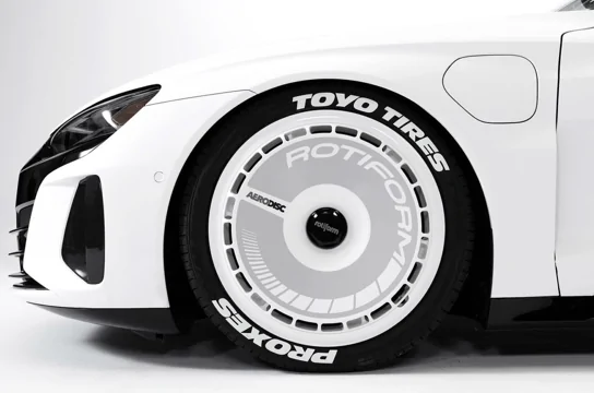 Ford Mustang Mach-E Rotiform Wheels and Aerodisc Covers Installed 1653407019436