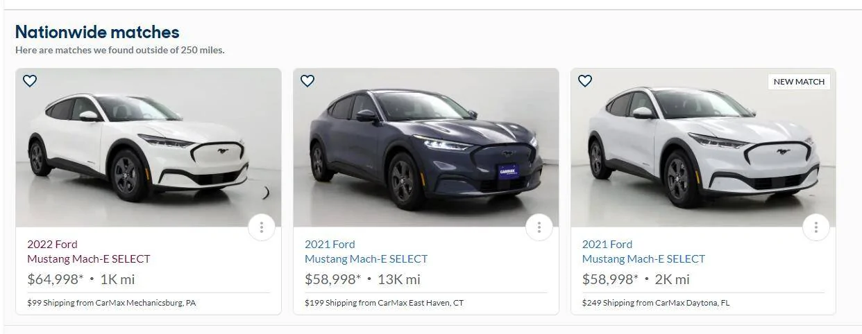 Ford Mustang Mach-E One fewer Mach-E GT - Totaled carmax