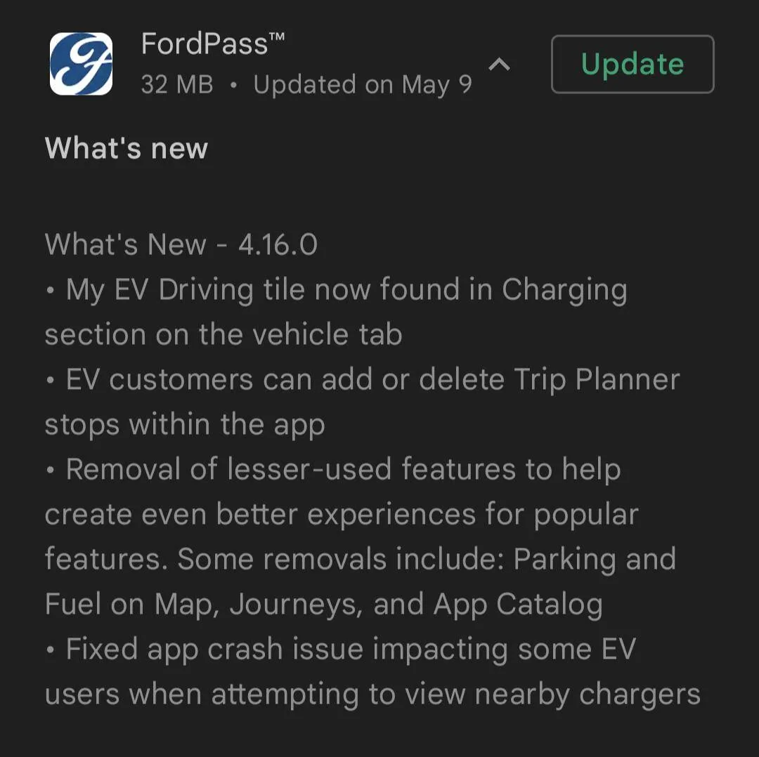 Ford Mustang Mach-E FordPass 4.16.0 Available on iOS and Android screenshot_20220606-130346-png