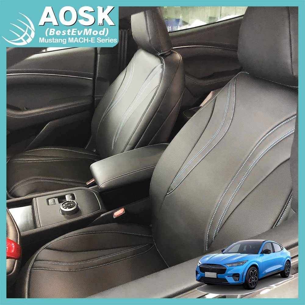 Ford Mustang Mach-E Seat Cover, Microfiber PU leather. 61XcqFoCJXL._AC_SL1000_