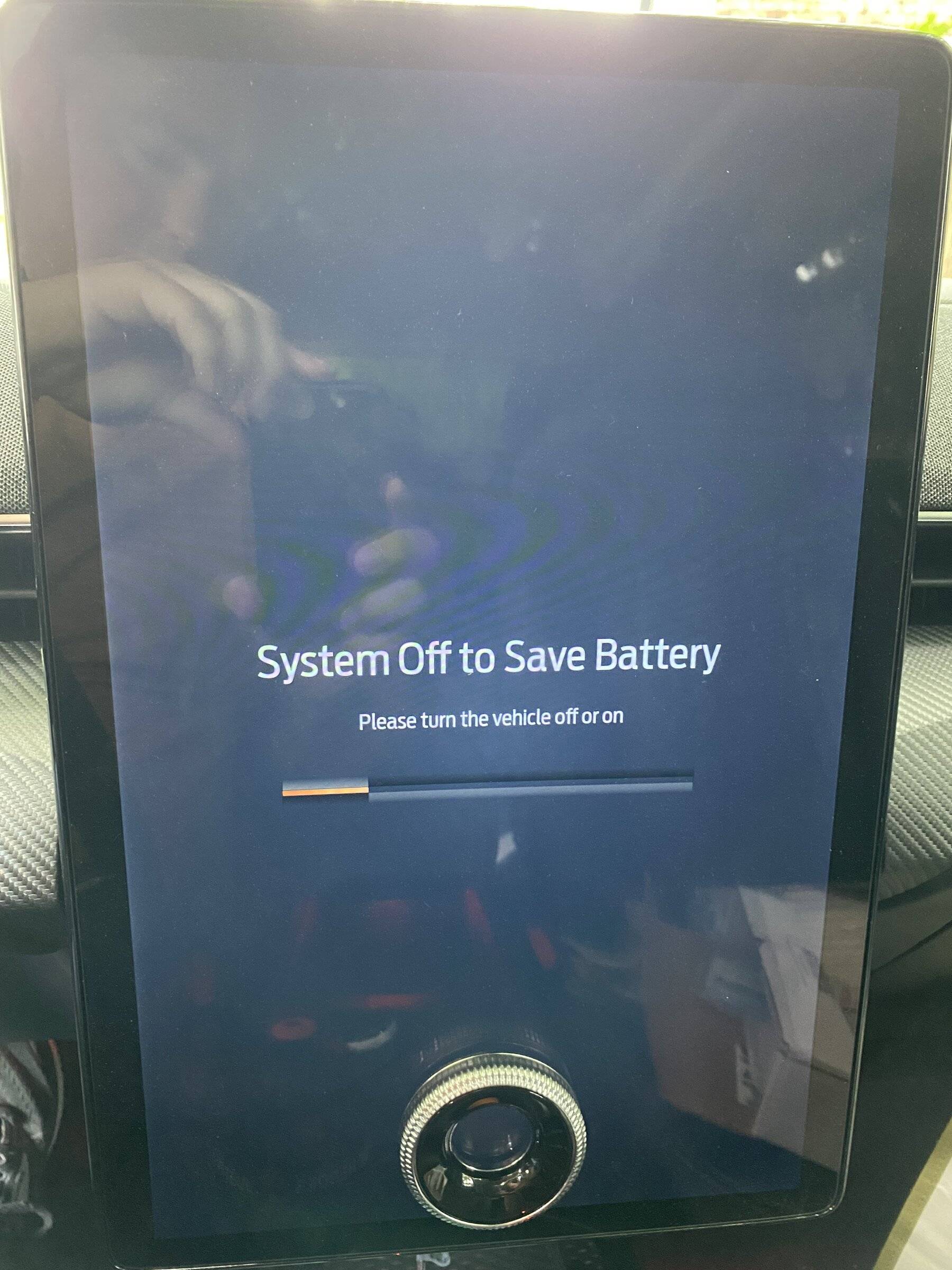 Ford Mustang Mach-E System off to save battery 1654744337012