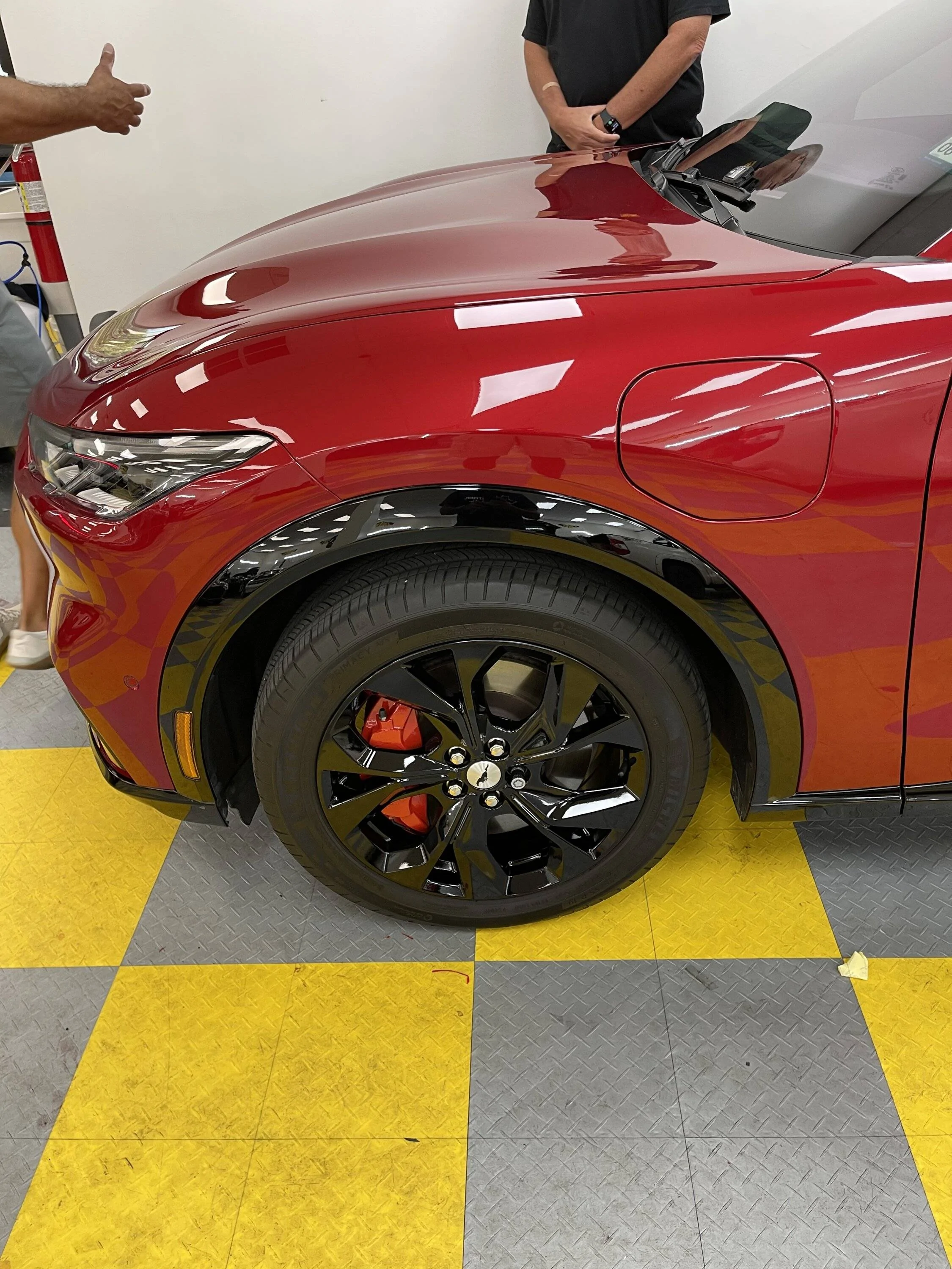 Ford Mustang Mach-E PPF, ceramic coating, painted gloss black wheels, painted calipers 2B7495AF-B3AD-4ED6-93BE-07280BE3762C