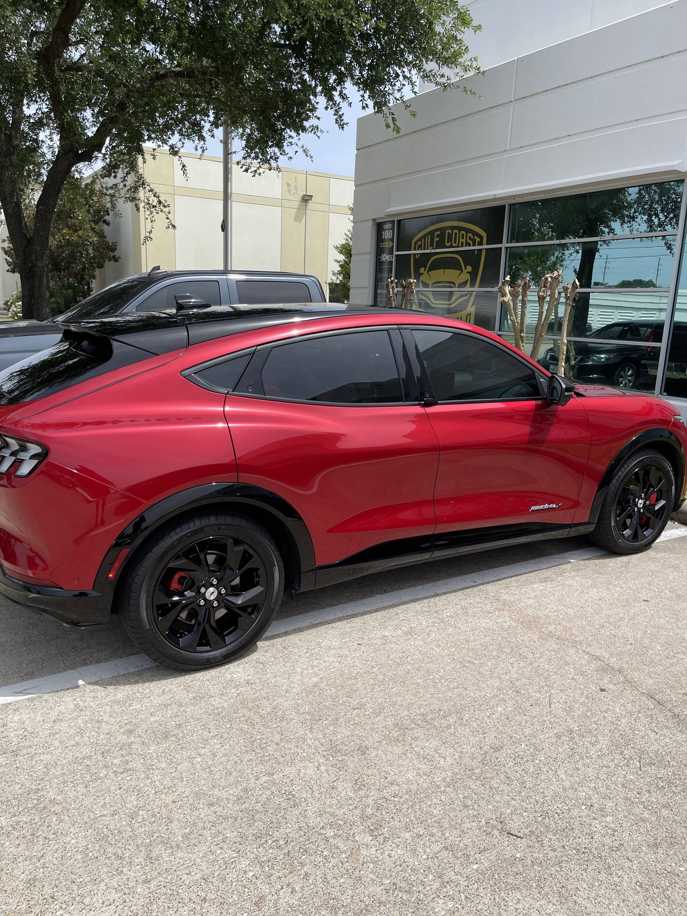 Ford Mustang Mach-E PPF, ceramic coating, painted gloss black wheels, painted calipers D416822E-EDCA-4F64-AE60-E86FE85A7D3D