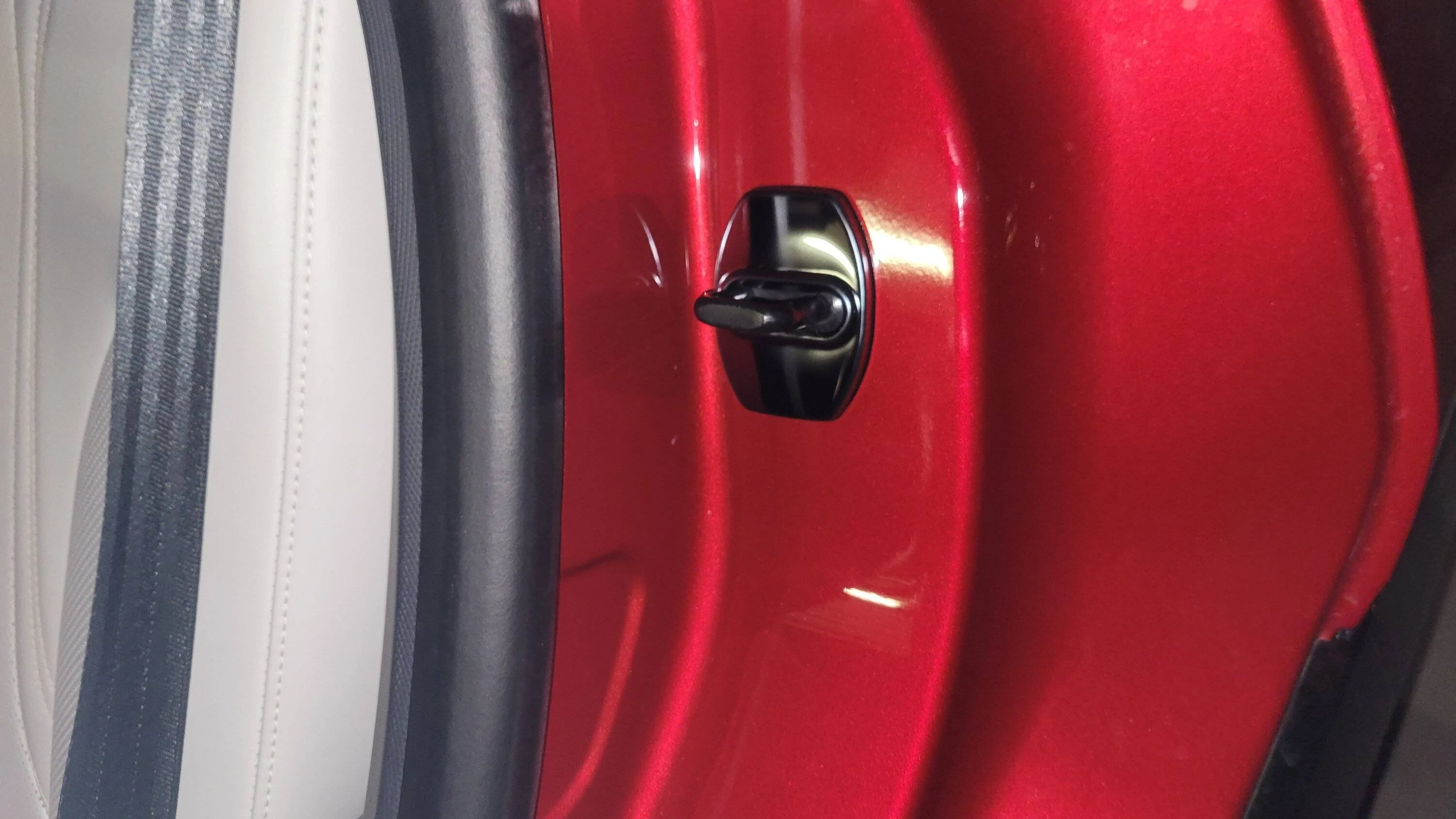 Ford Mustang Mach-E Door hinge covers | Update: striker plate covers 20220613_222854