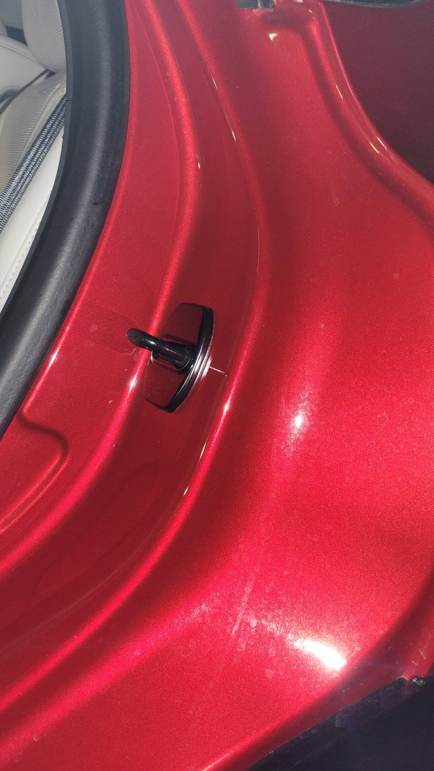 Ford Mustang Mach-E Door hinge covers | Update: striker plate covers 20220613_222820