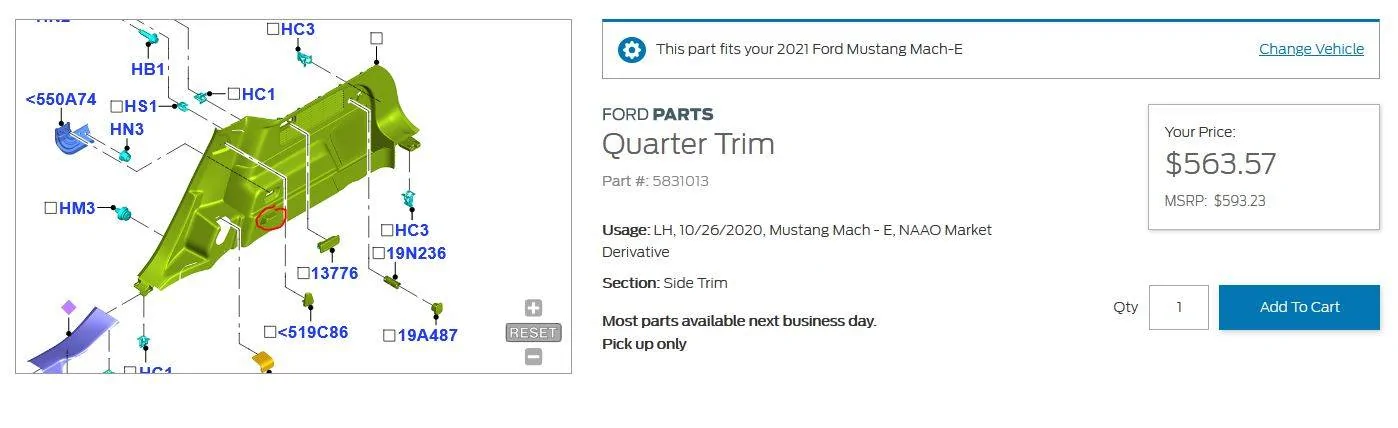 Ford Mustang Mach-E Trunk Storage Support Bracket Part Number? Ford Parts