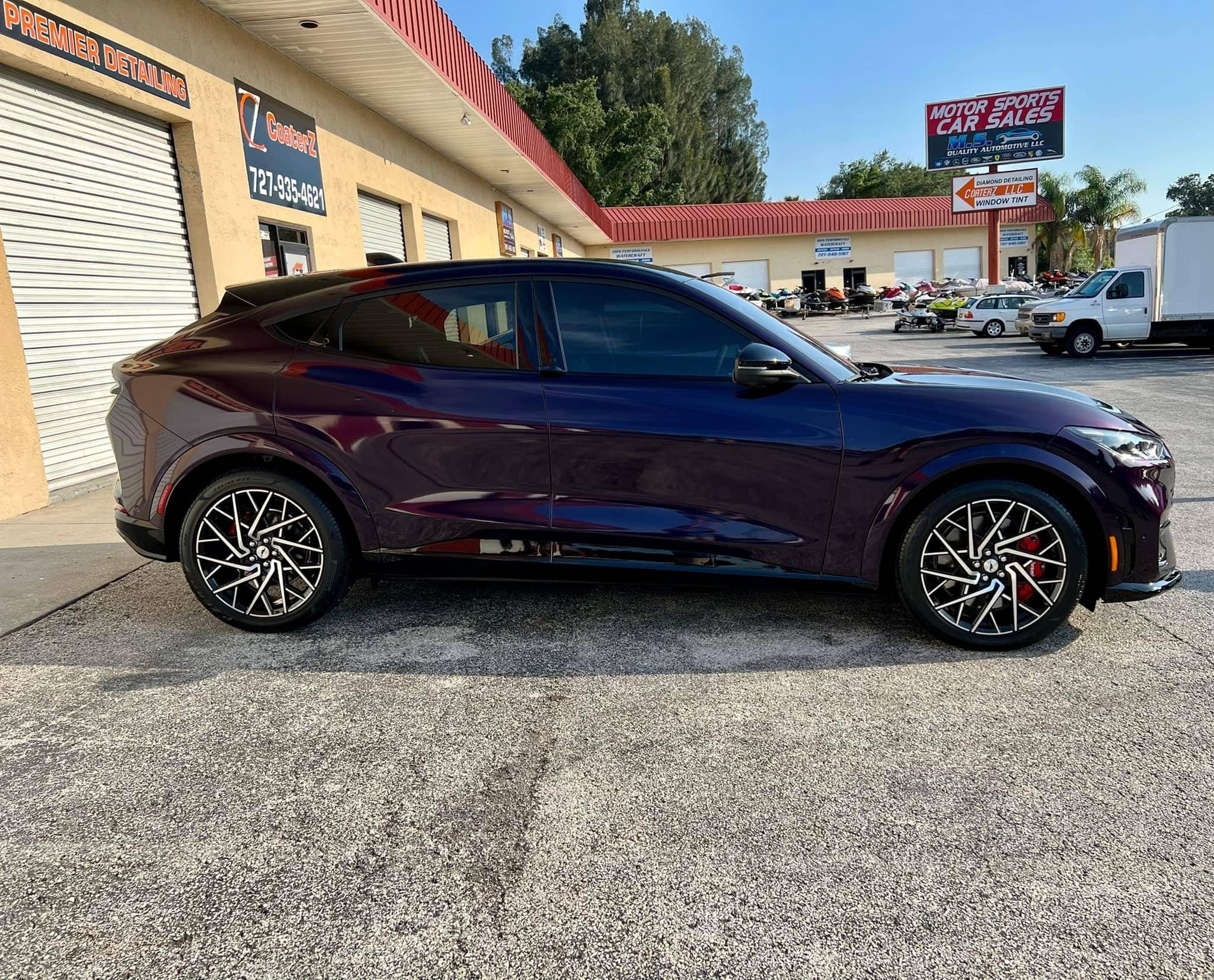 Ford Mustang Mach-E Mach-E Gets Hunter Green Wrap and 20" Wheels DD976C94-DF1C-49CA-908C-2A46F57357B9