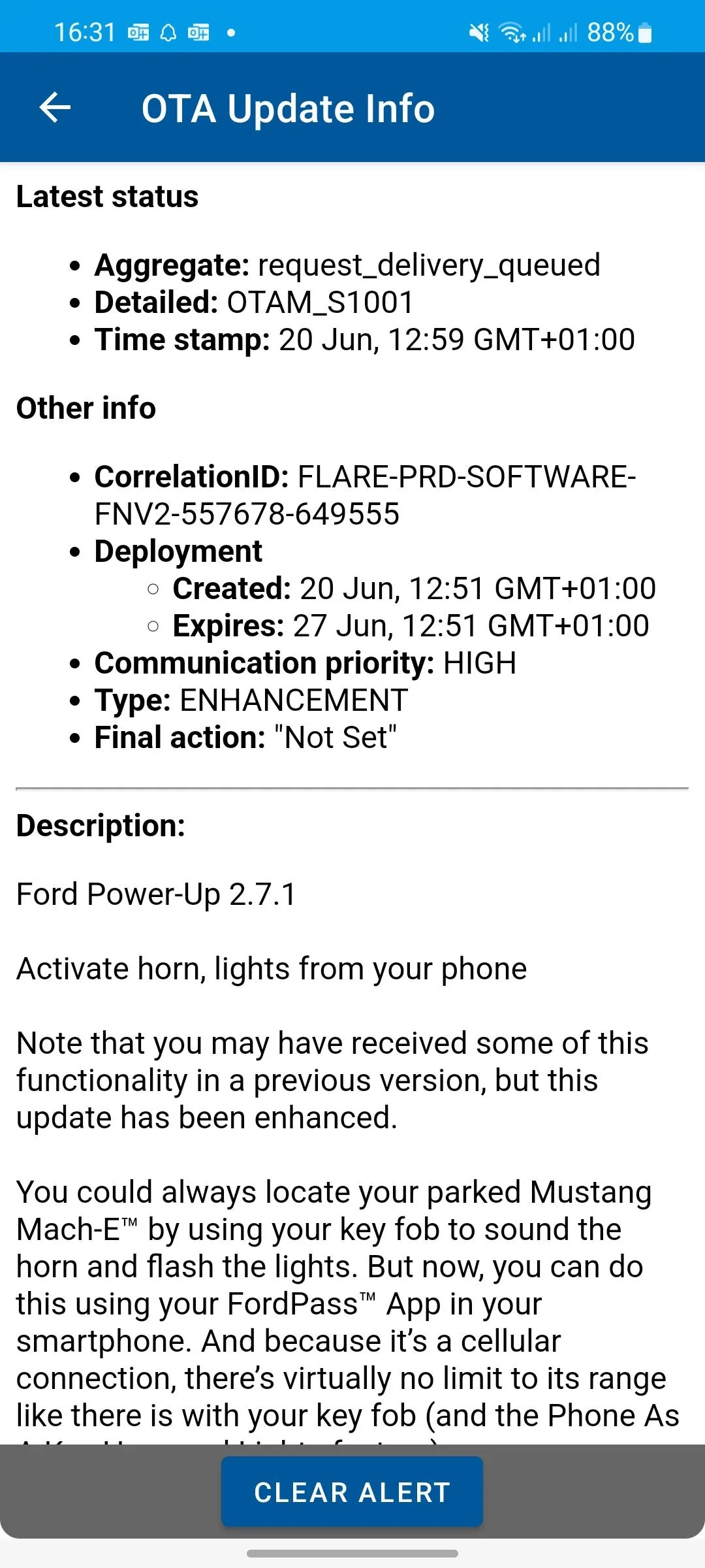 Ford Mustang Mach-E Latest  UK Power Up Screenshot_20220620-163148_Ford Status Widget
