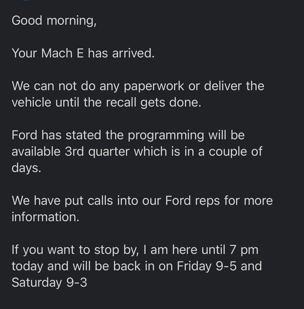 Ford Mustang Mach-E 5/16/22 Build Week Adventures 75891FAB-568A-4D56-AD74-E75301172BB0