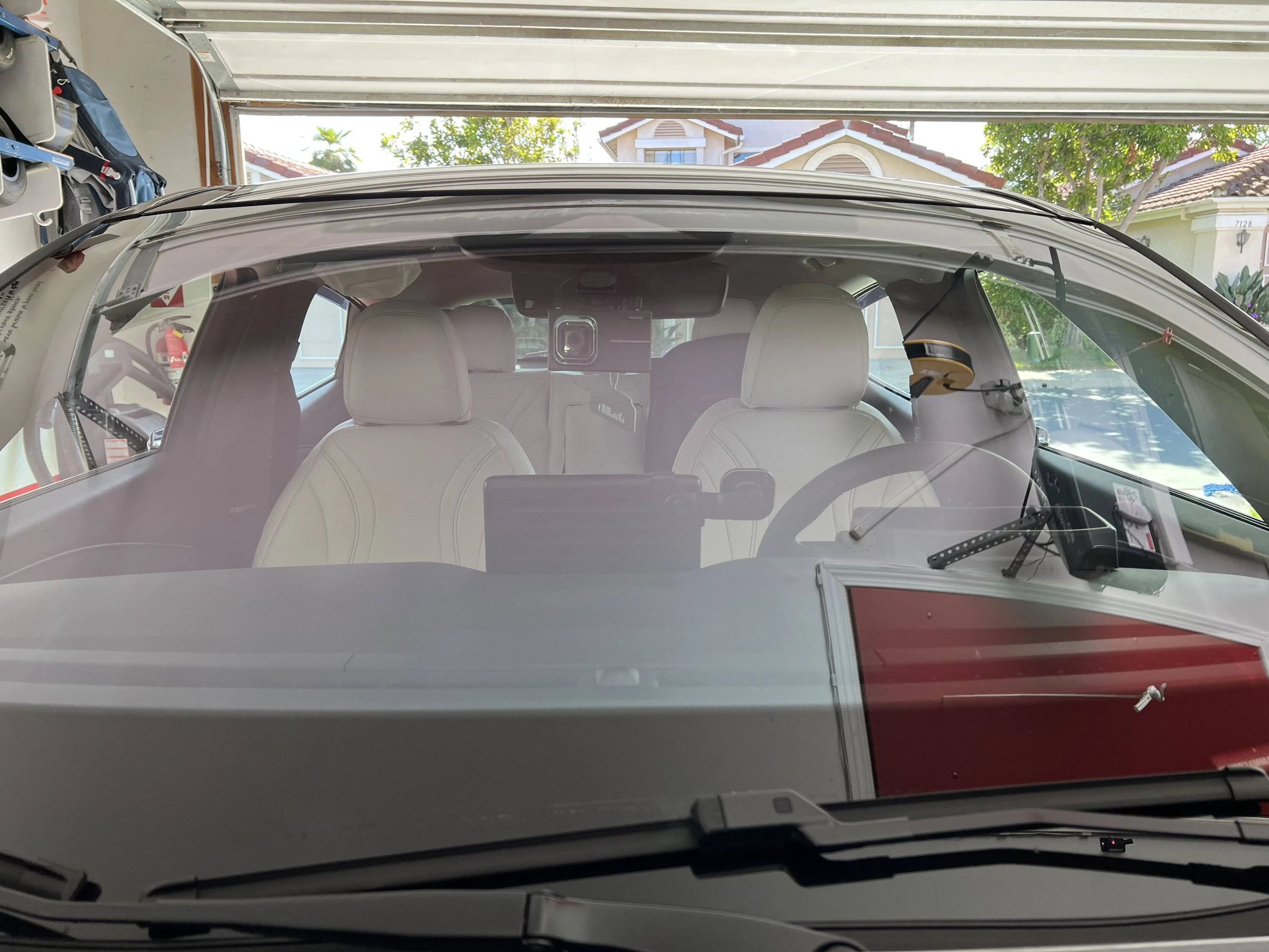 Ford Mustang Mach-E BestEVMod white leather seat cover - Installed CC7E69D1-CB59-4A4D-918C-20F1BD5C881D
